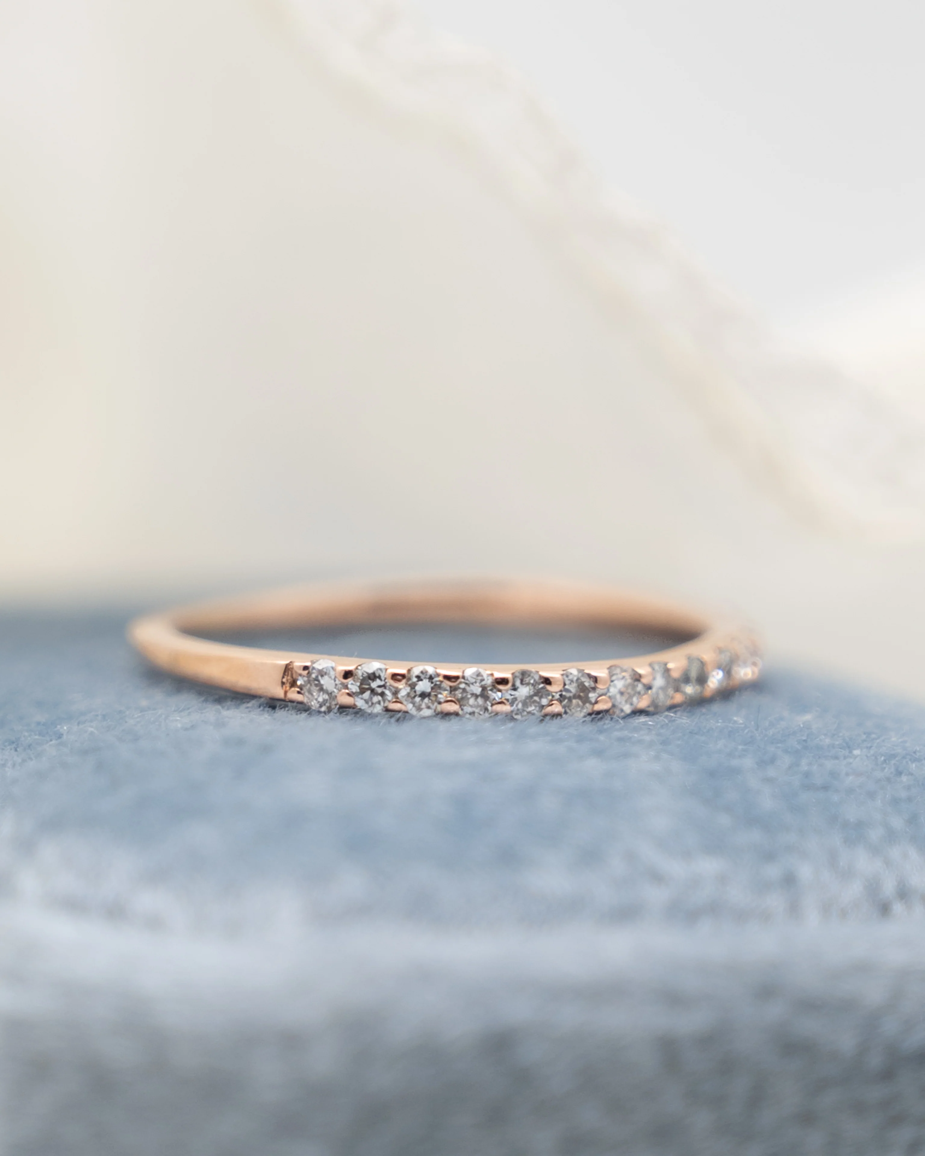 .25 Round Brilliant Diamond Band in 14k Rose Gold - Image 6