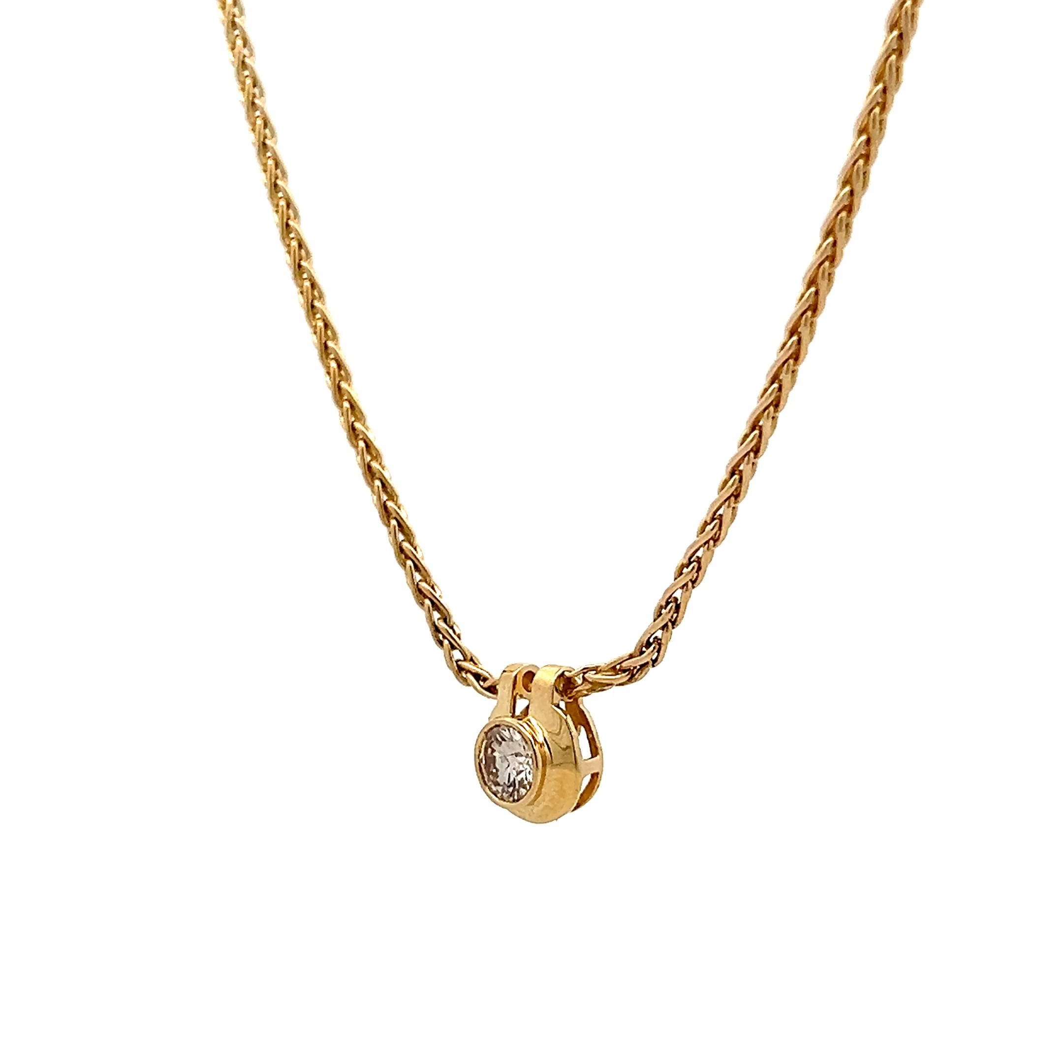 .25 Solitaire Diamond Pendant Necklace in 14k - Image 2