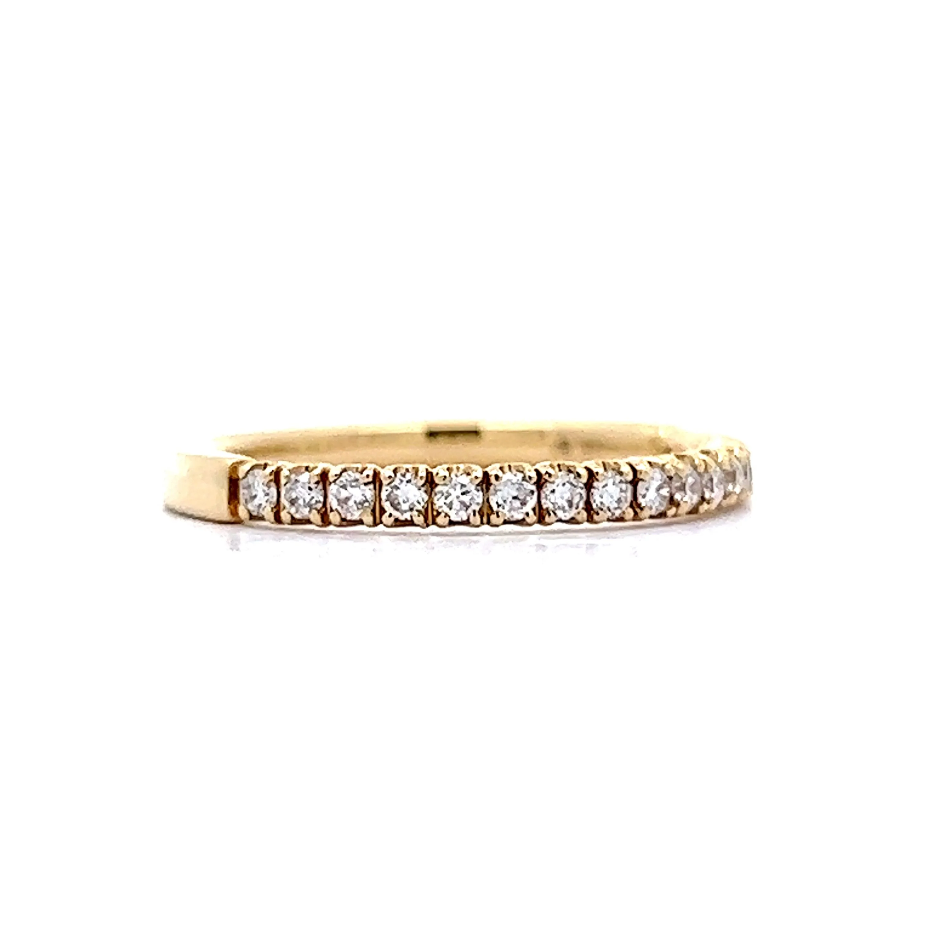 .25 Thin Diamond Wedding Band in 14k Yellow Gold - Image 3