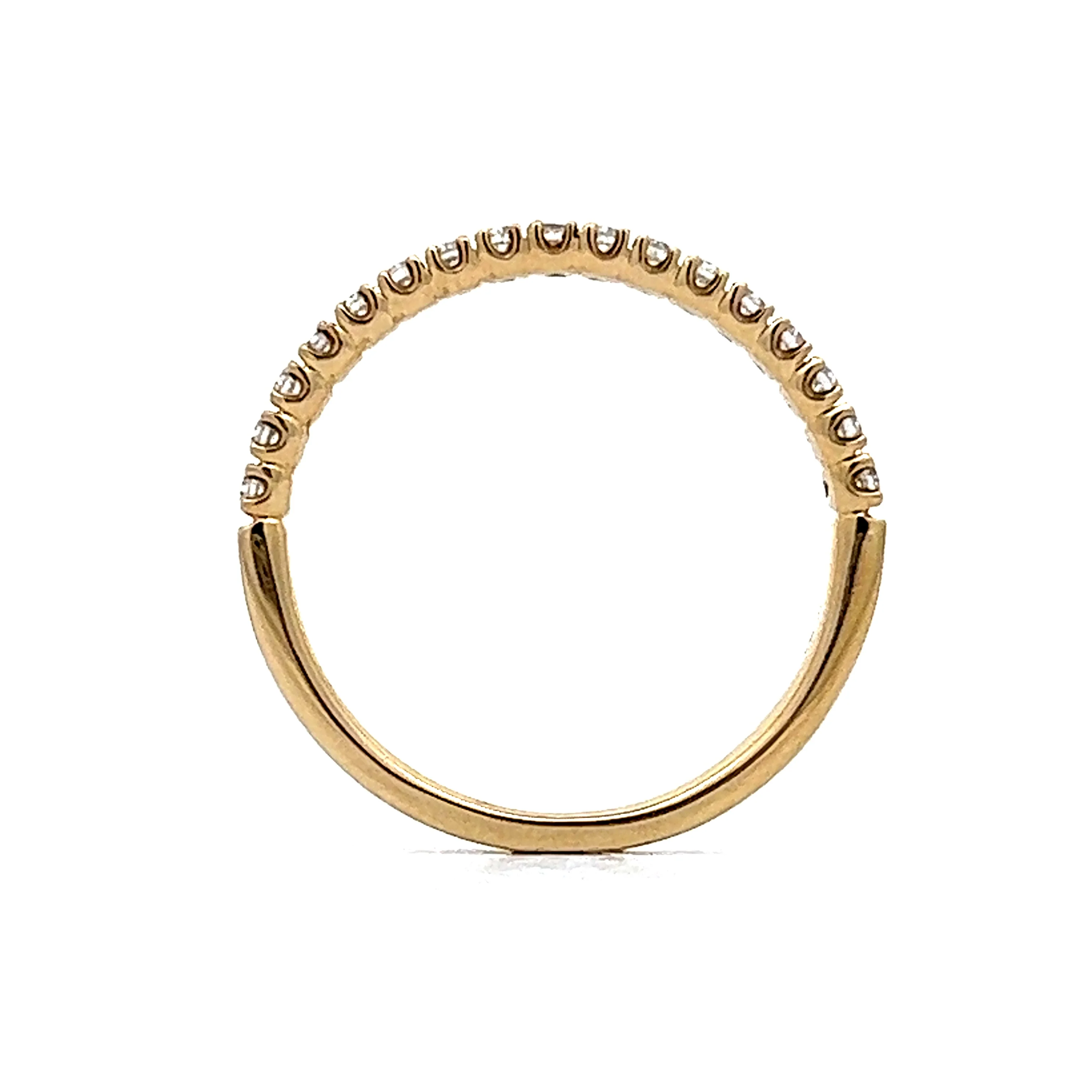 .25 Thin Diamond Wedding Band in 14k Yellow Gold - Image 4