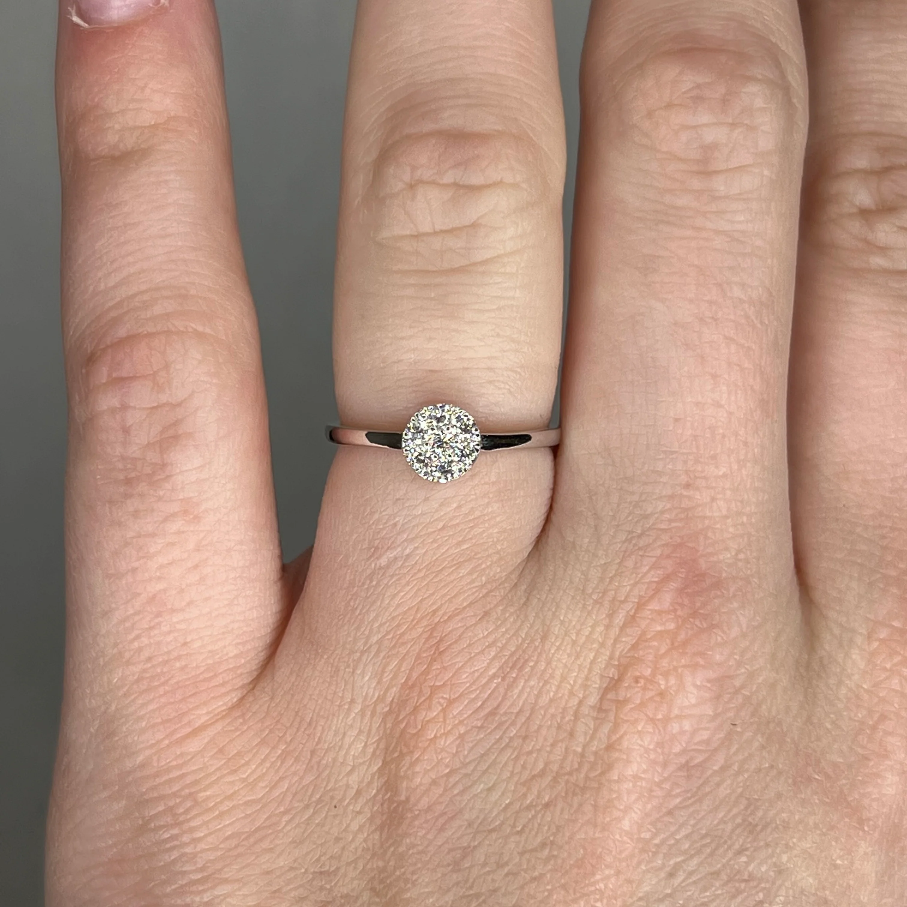 .26 Pave Diamond Stacking Ring in 14k White Gold - Image 6