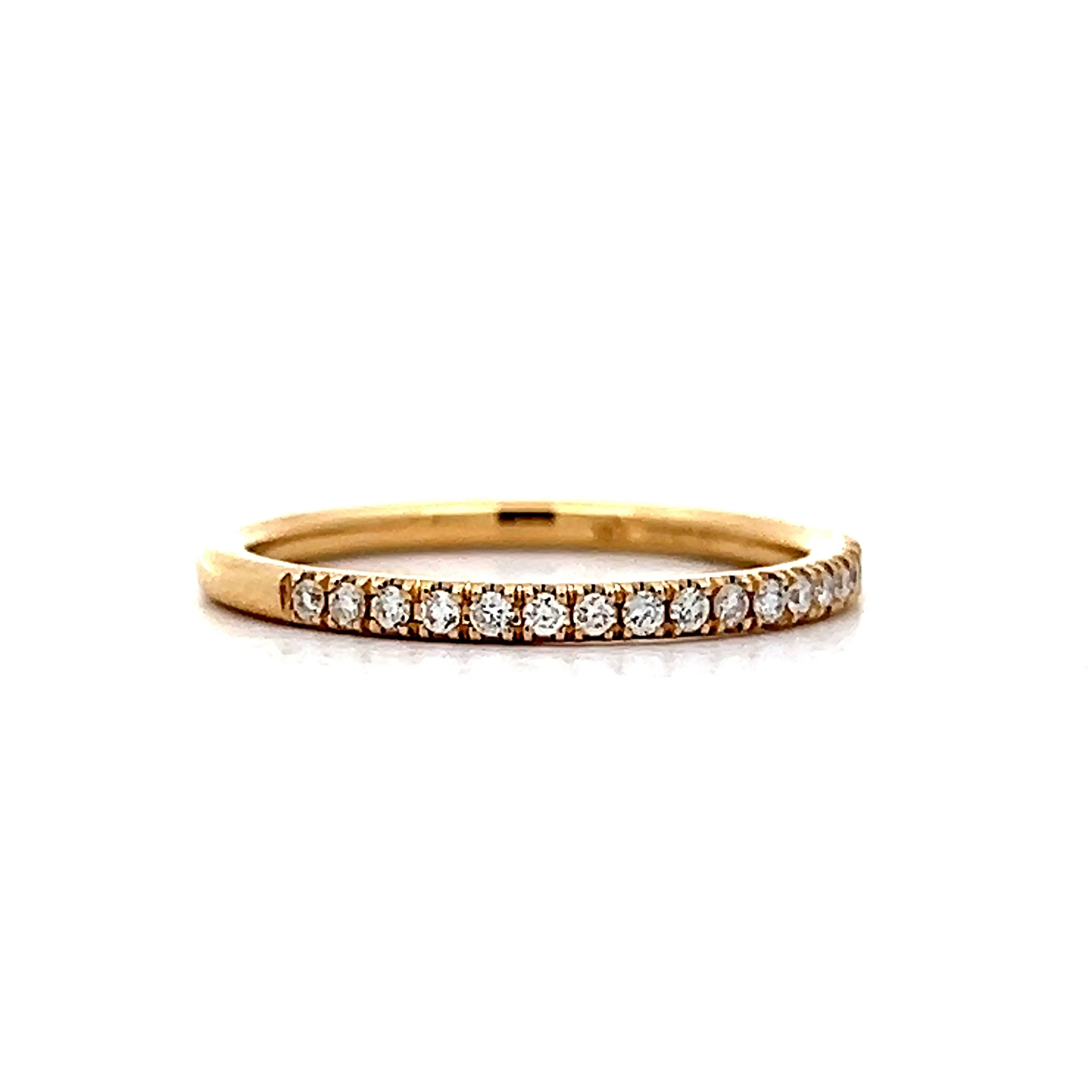 .26 Round Diamond Wedding Band in 14k Yellow Gold - Image 3
