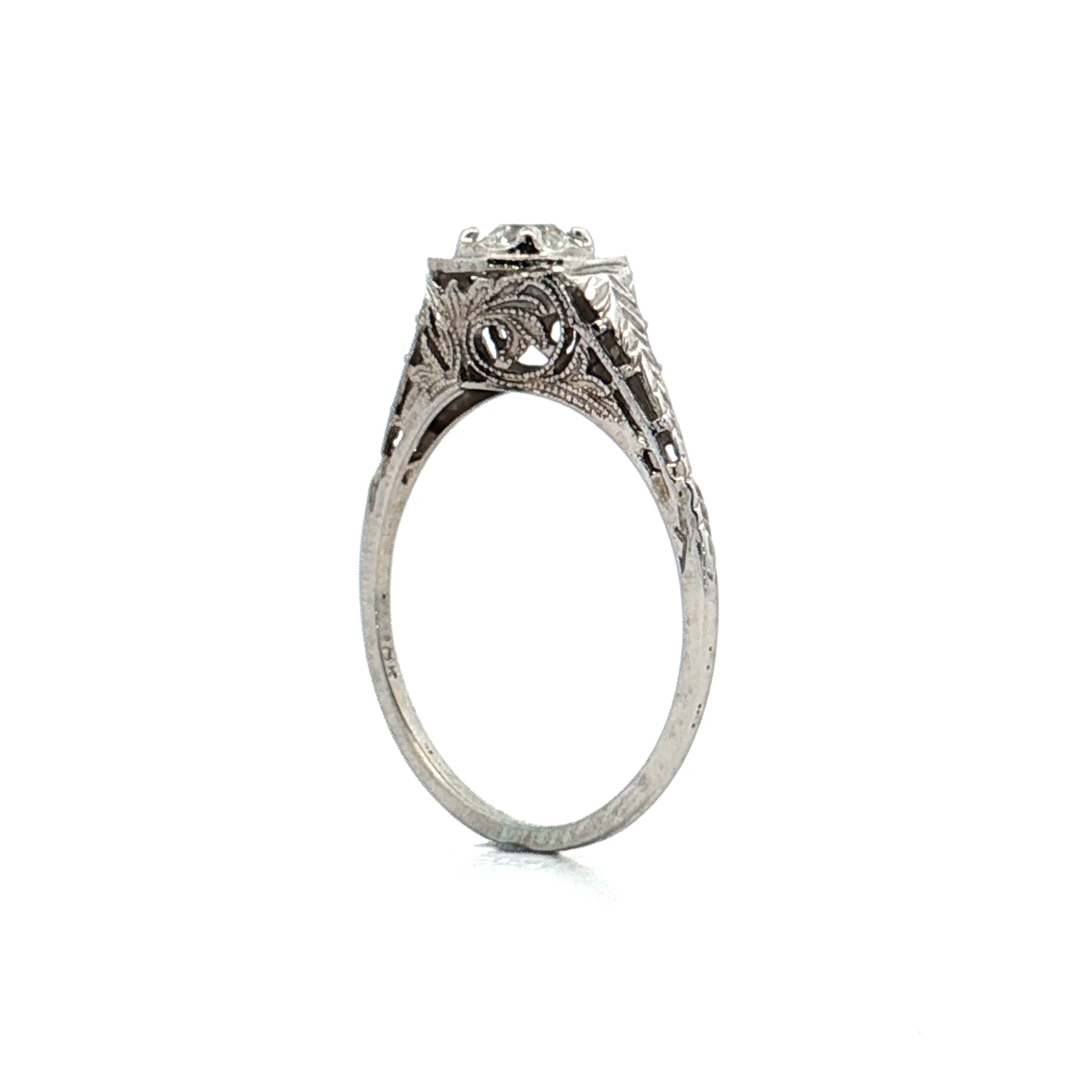 .28 Antique Old European Diamond Engagement Ring 18k - Image 5