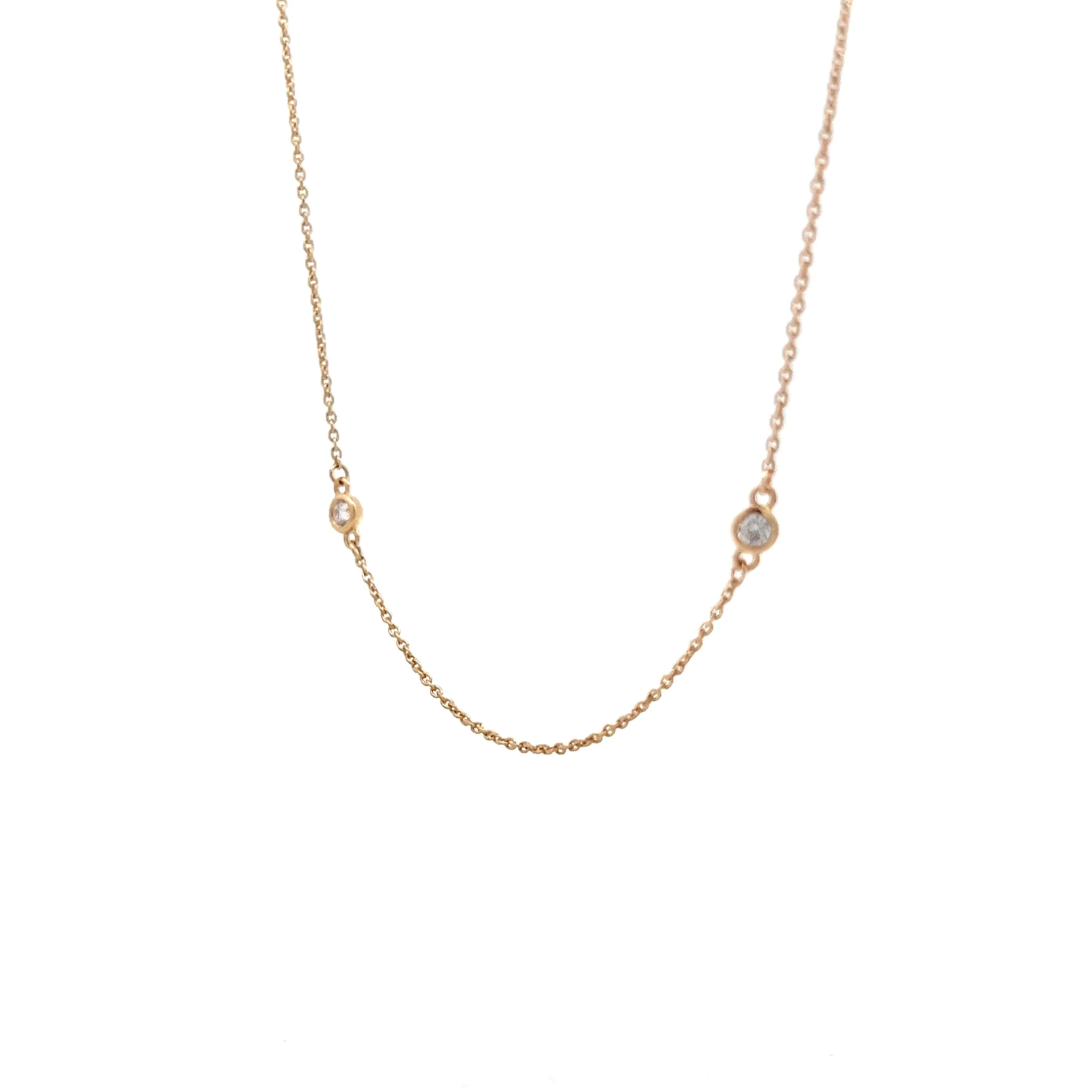 .28 Diamonds by the Yard Necklace in 14k Yellow Gold - Image 2