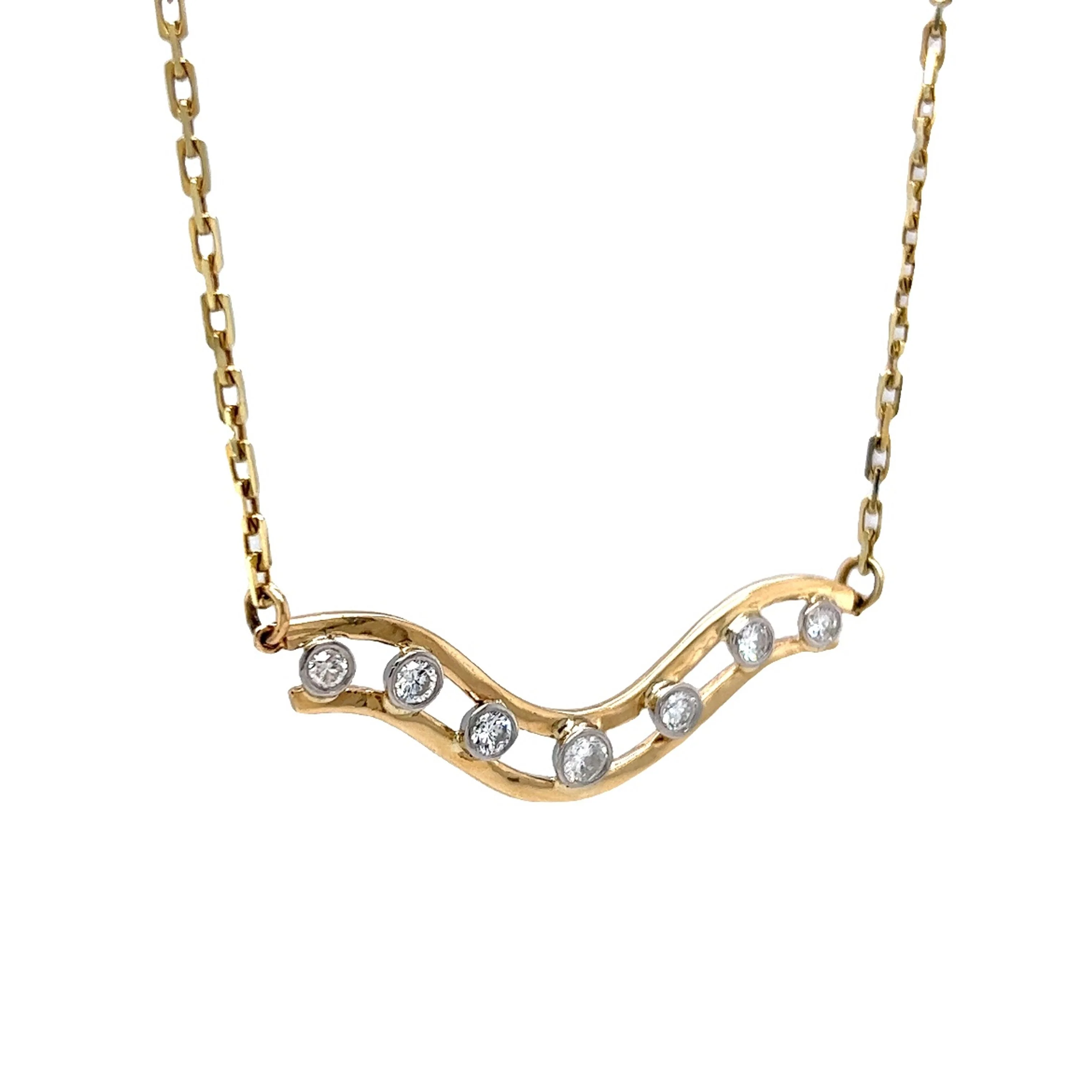 .36 Round Diamond Pendant Necklace in 14k Yellow Gold - Image 3