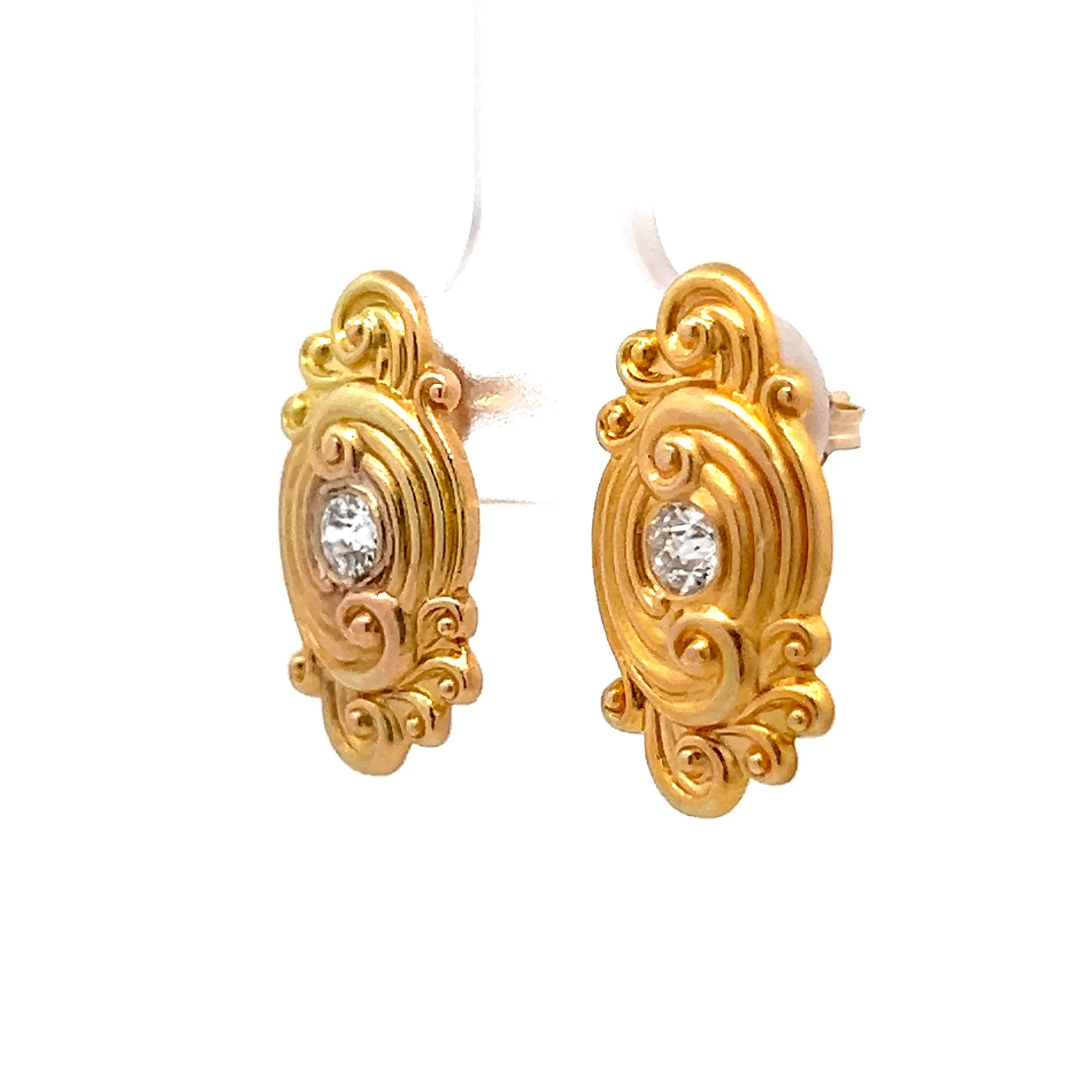 .28 Shreve & Co Vintage Diamond Earrings 14k - Image 2