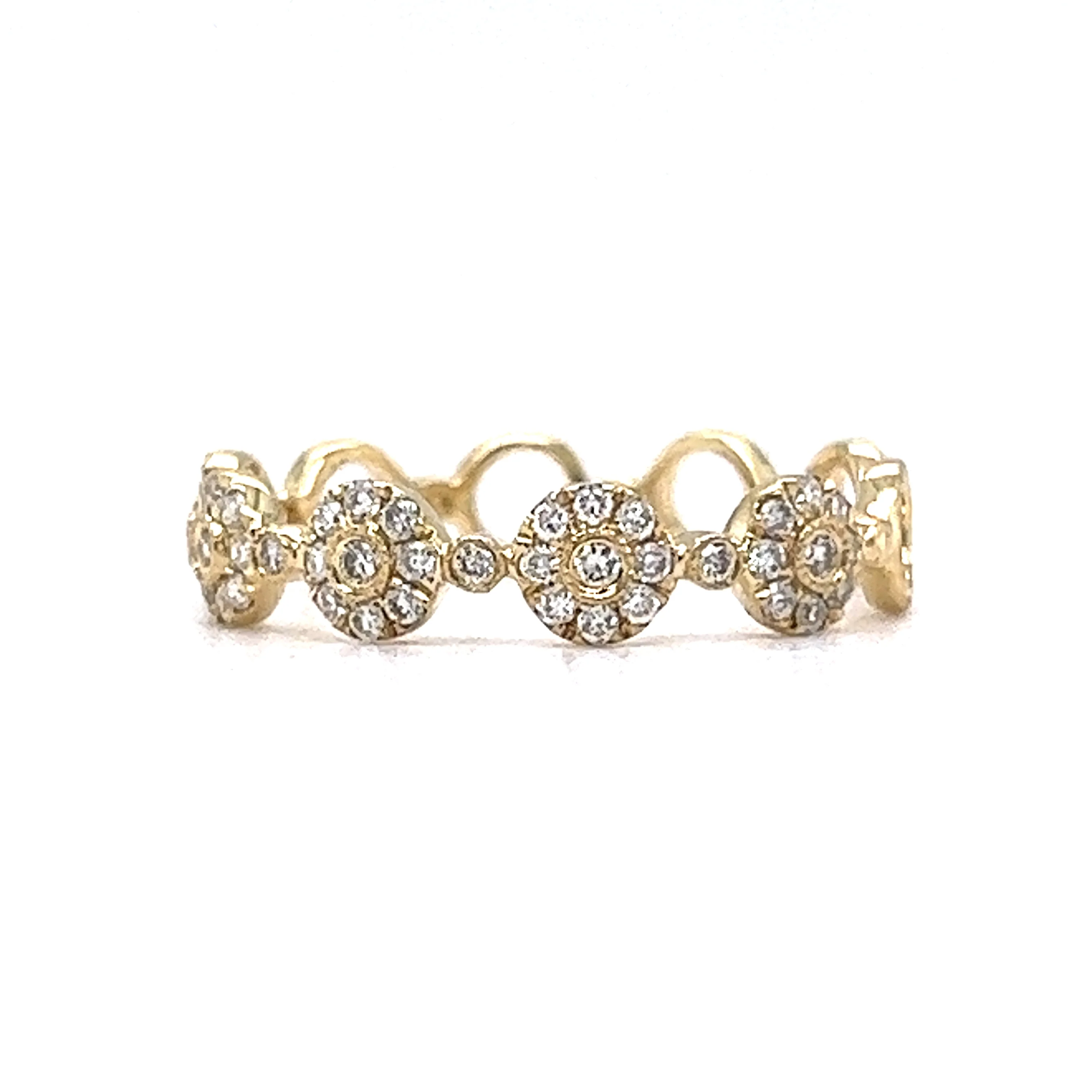 .28 Round Brilliant Diamond Stacking Ring in 14k Yellow Gold - Image 2