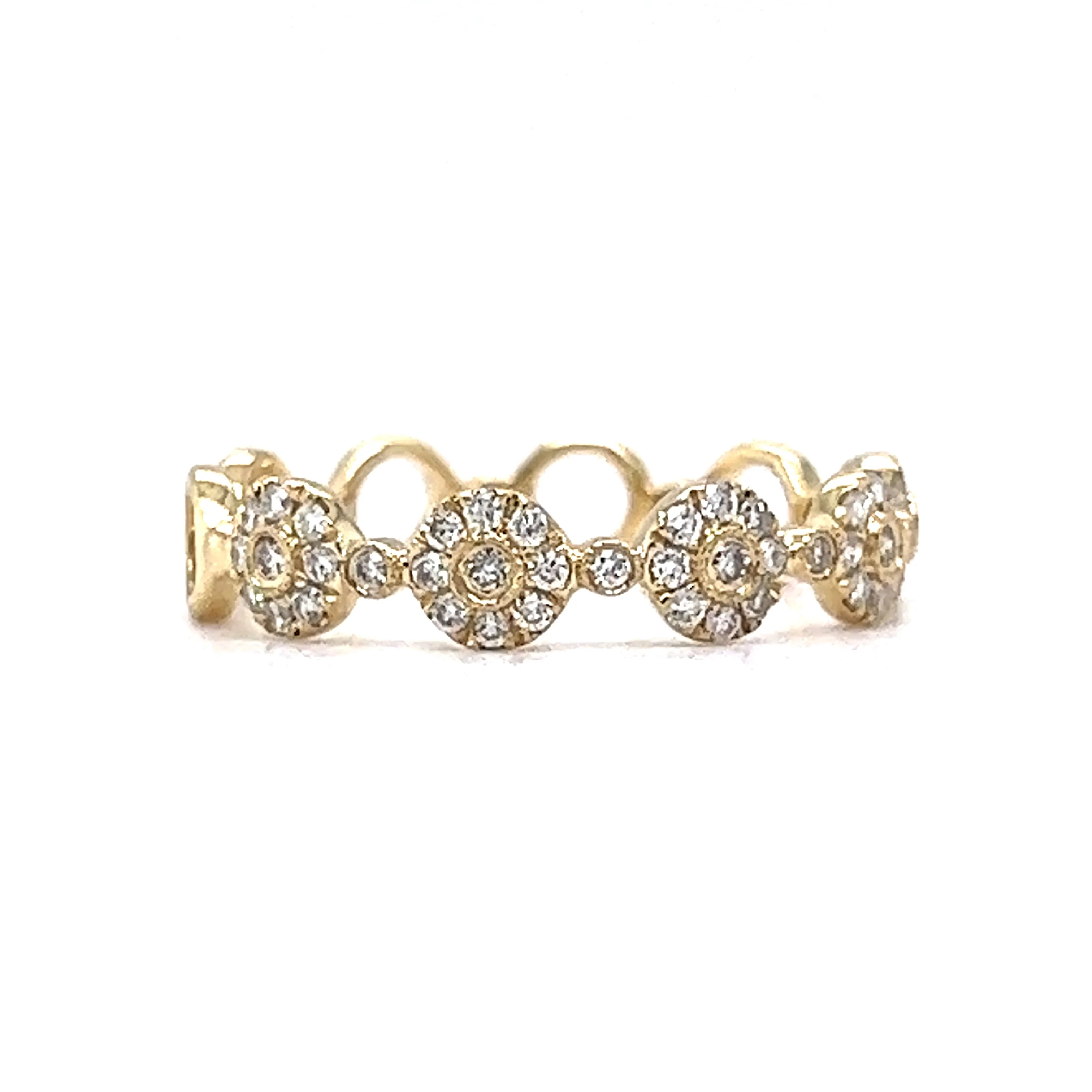 .28 Round Brilliant Diamond Stacking Ring in 14k Yellow Gold - Image 3