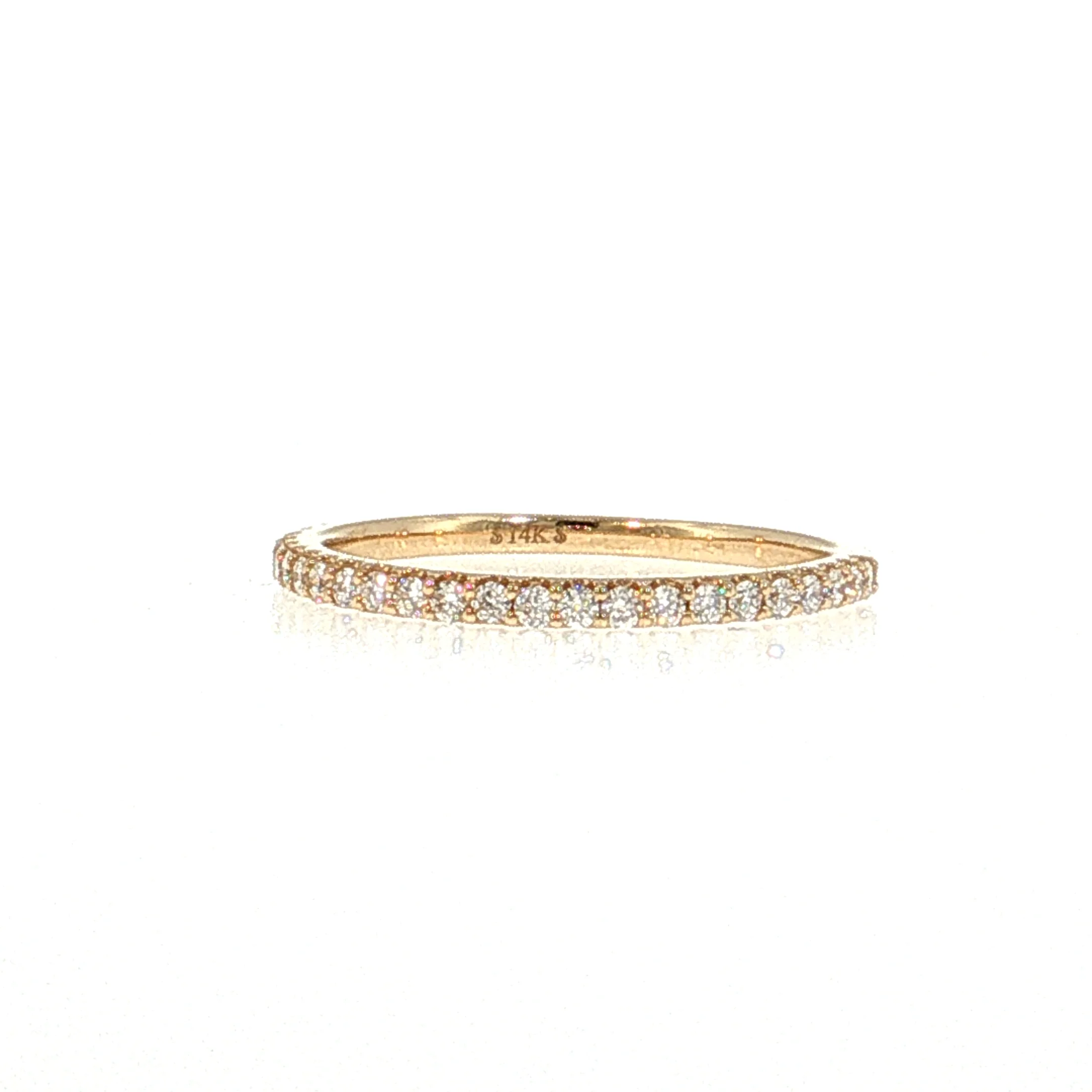 .29 Diamond Half-Eternity Wedding Band 14k - Image 2