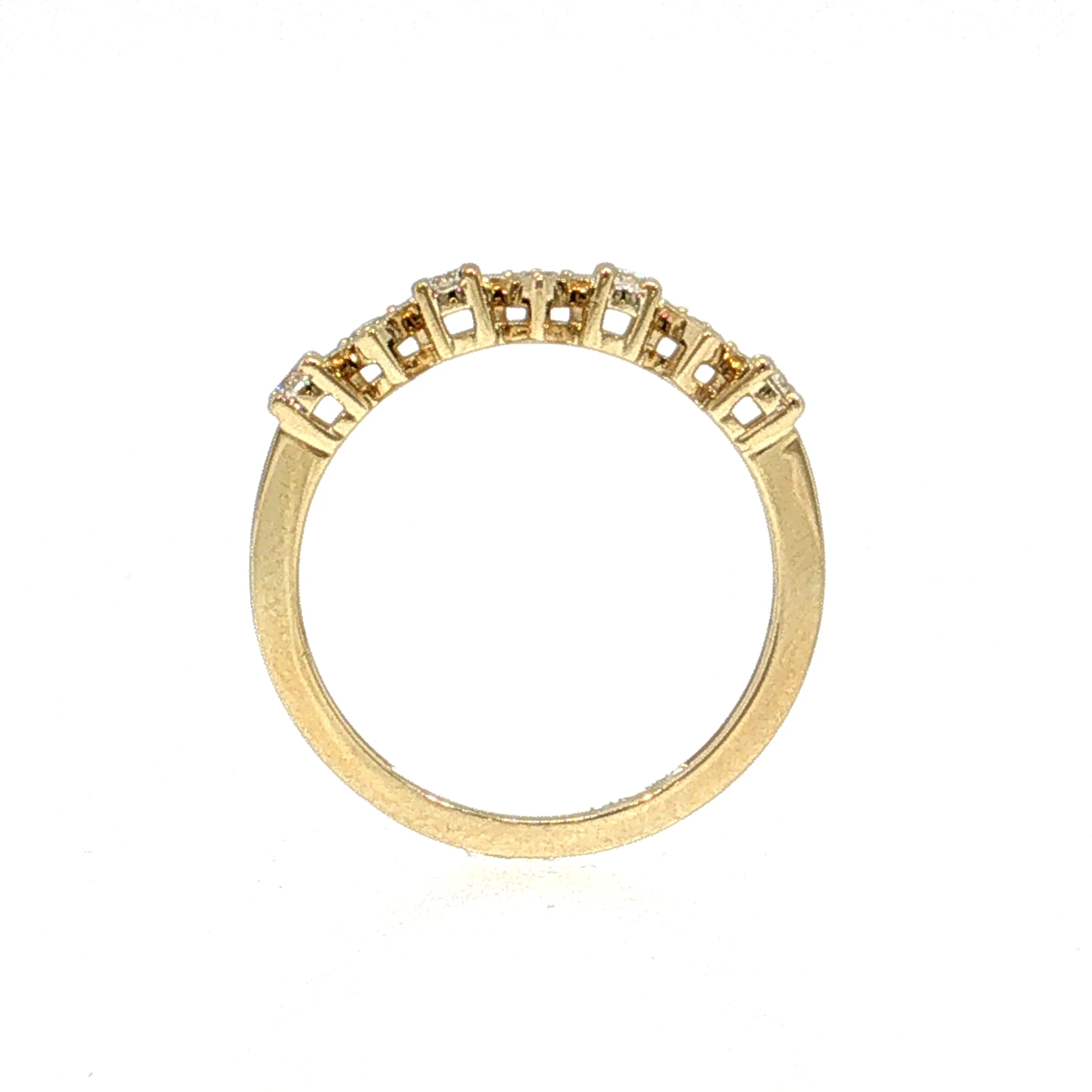 .29 Diamond Stacking Wedding Band 14k Yellow Gold - Image 4