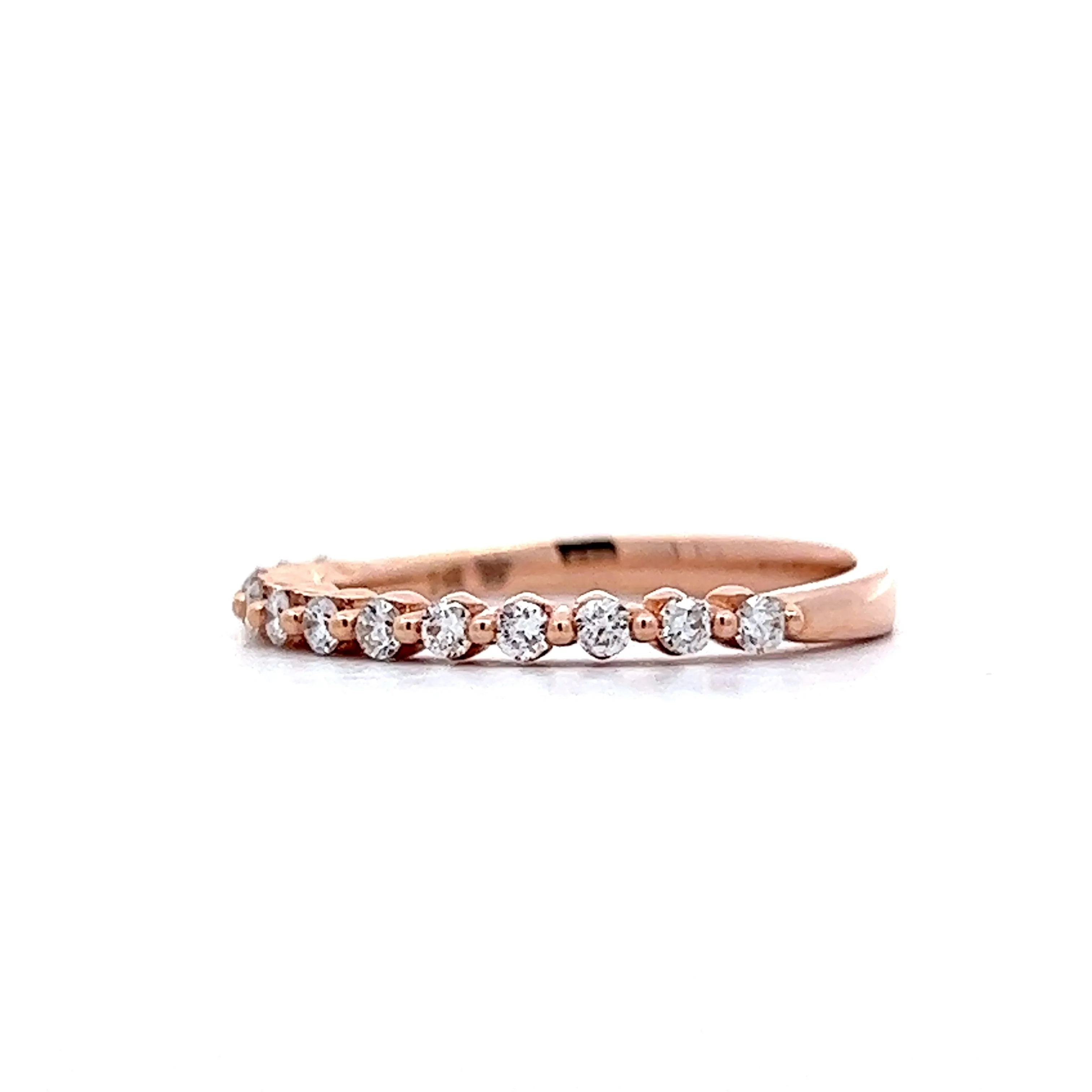 .29 Half-Eternity Diamond Wedding Band in 14k Rose Gold - Image 2