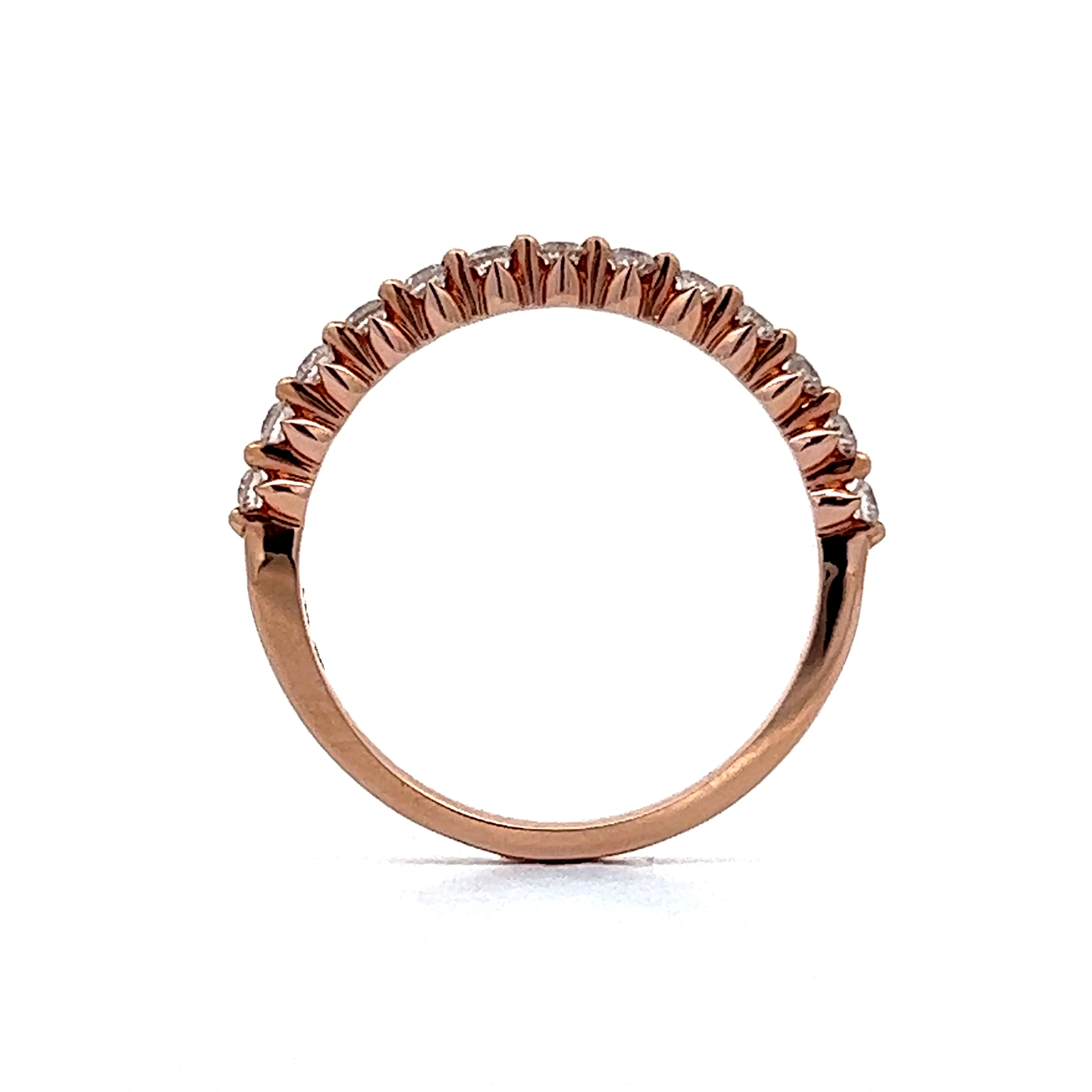 .29 Half-Eternity Diamond Wedding Band in 14k Rose Gold - Image 4