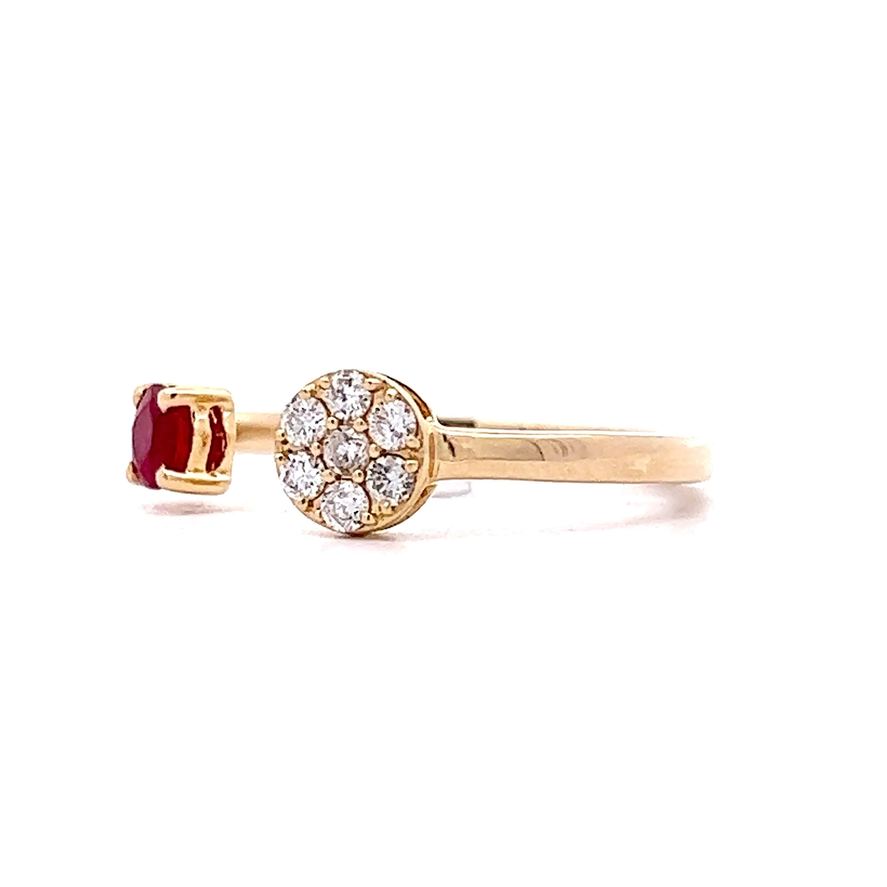 .29 Ruby & Diamond Stacking Ring in 14k Yellow Gold - Image 2