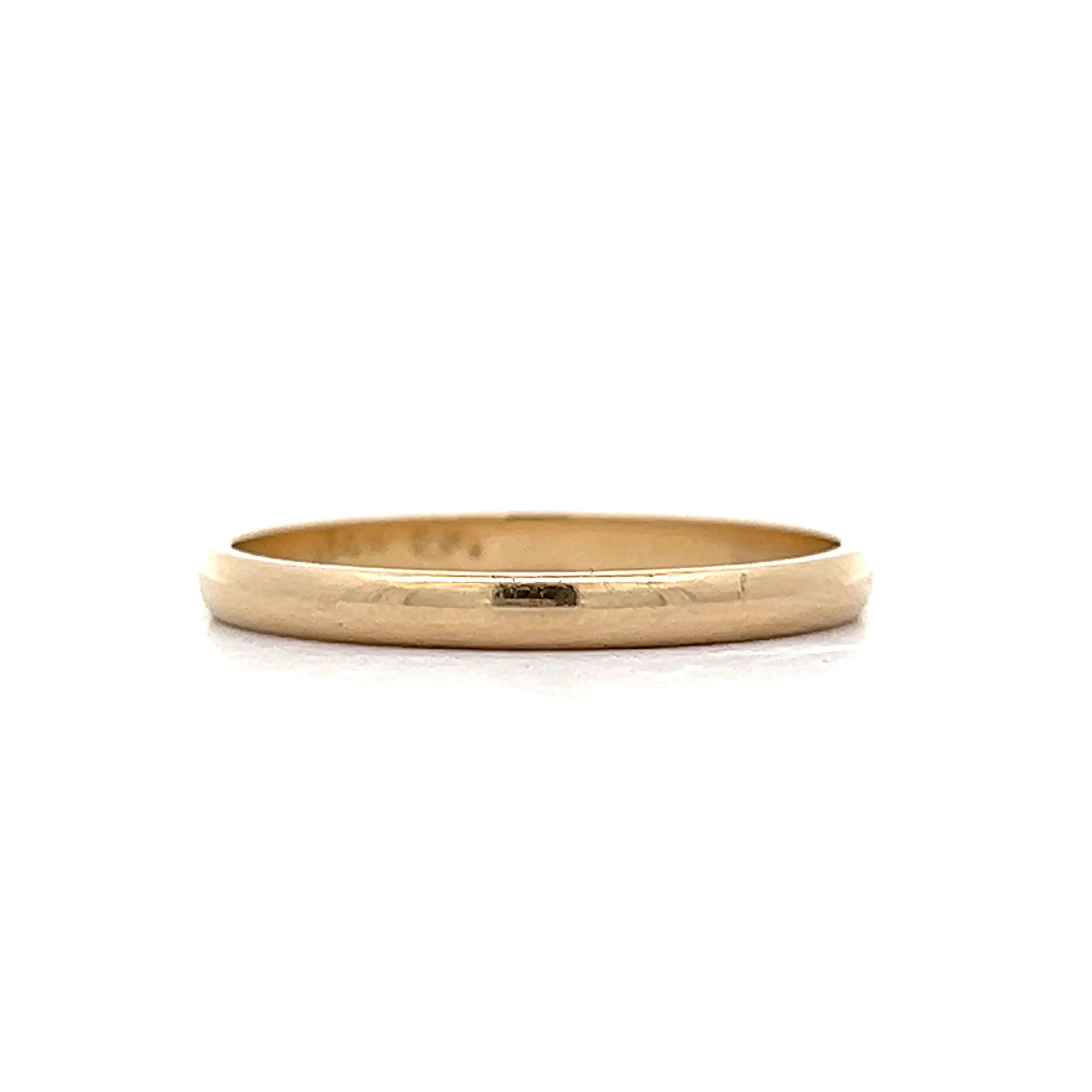 2mm Simple Plain Wedding Band in 14k Yellow Gold - Image 2