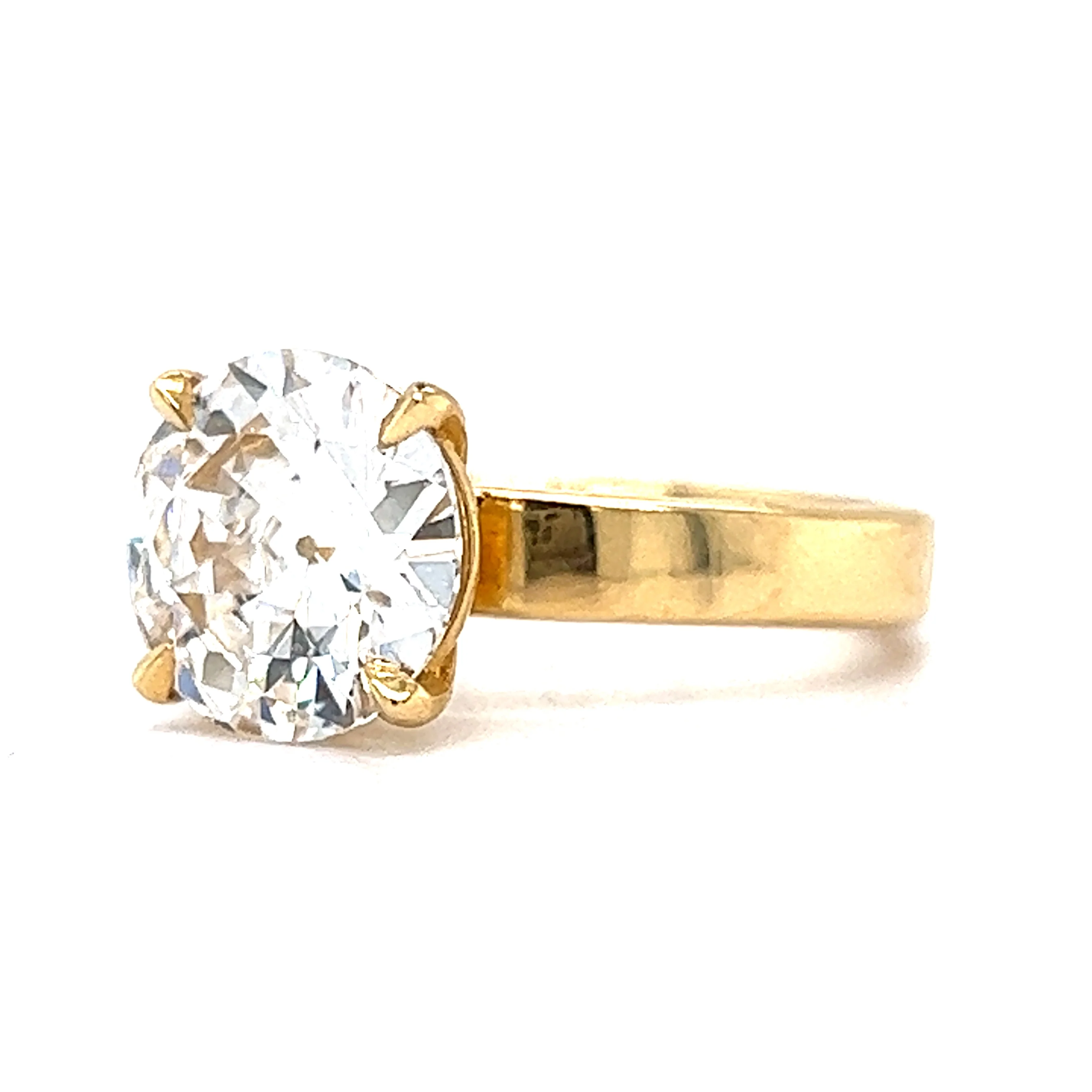 3.00 Old European Cut Diamond Engagement Ring in 18k - Image 2