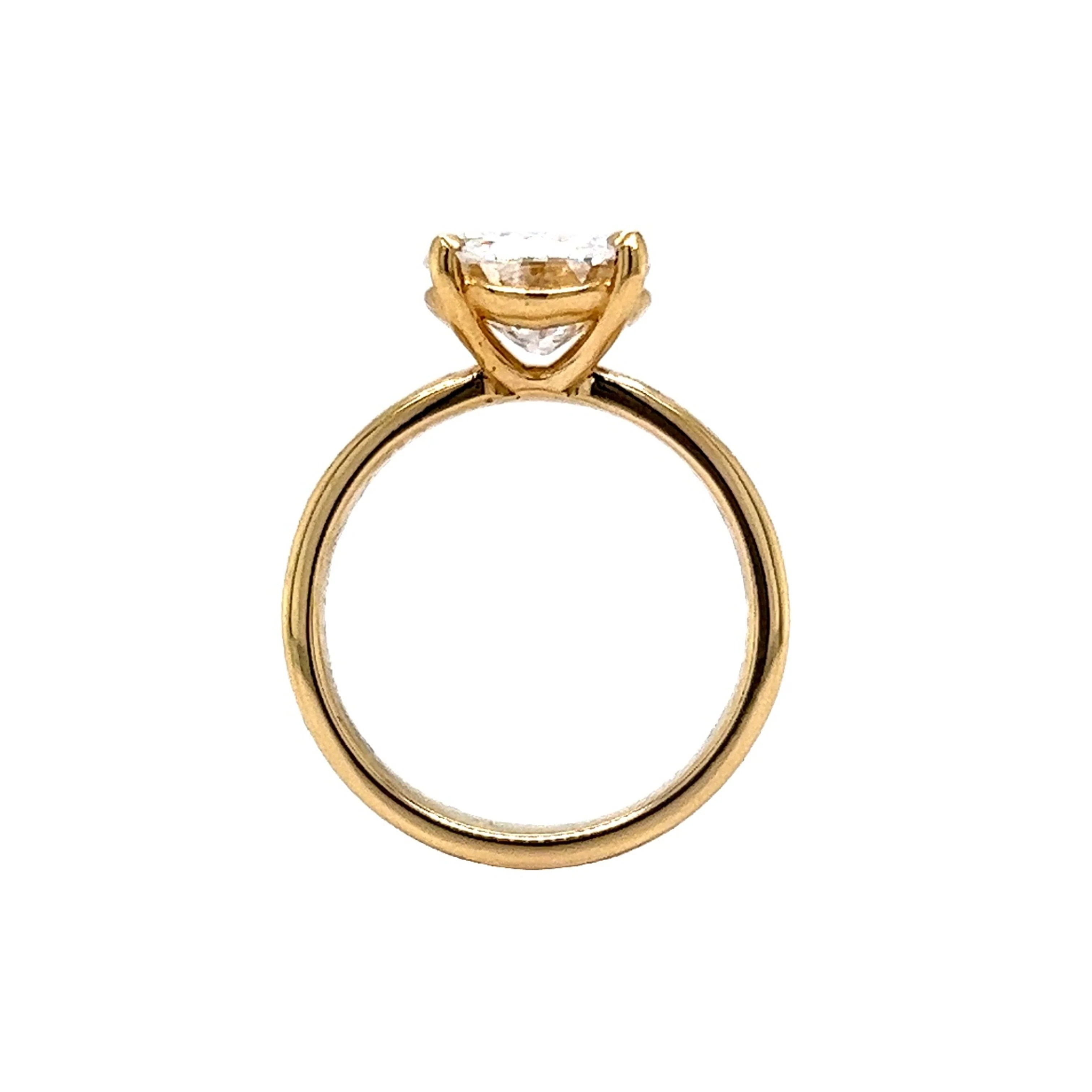 3.00 Old European Cut Diamond Engagement Ring in 18k - Image 4