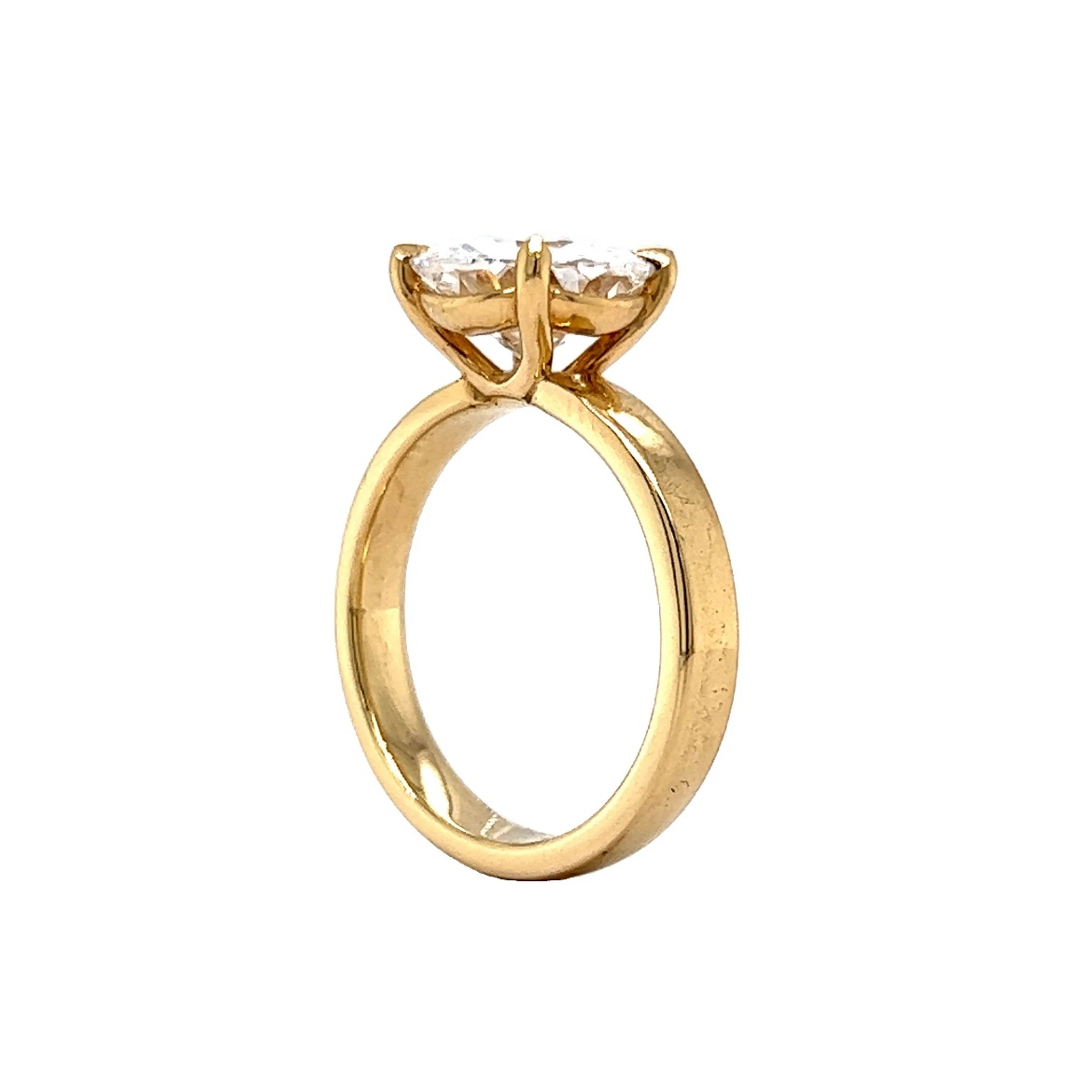 3.00 Old European Cut Diamond Engagement Ring in 18k - Image 5