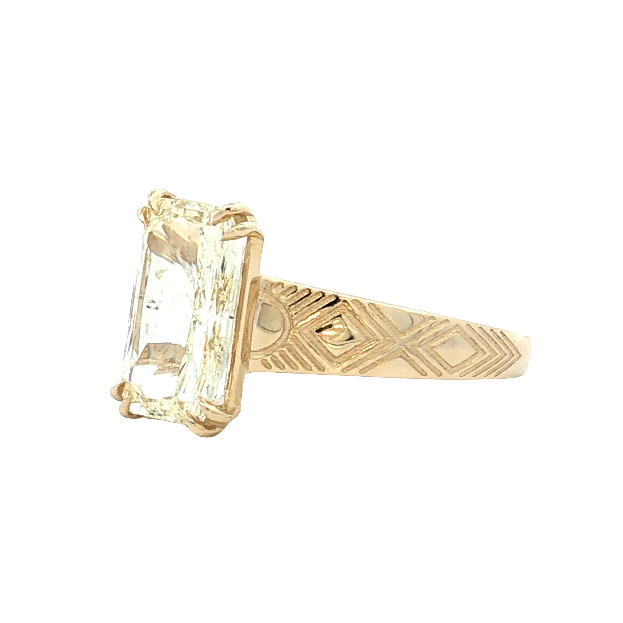 3.01 GIA Radiant Cut Diamond Engagement Ring 14k - Image 2