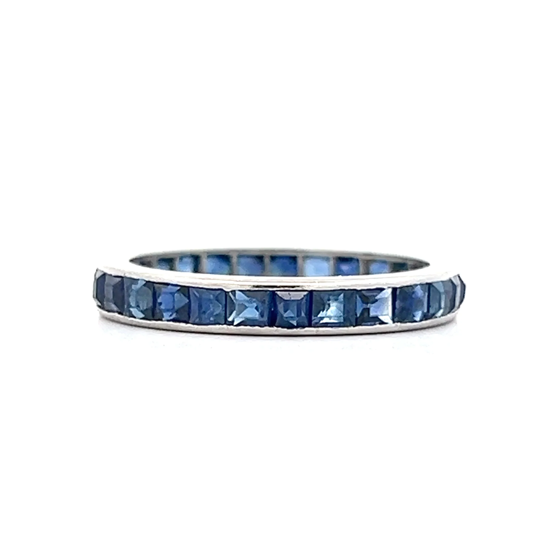 3.08 Blue Sapphire Eternity Band in Platinum - Image 3