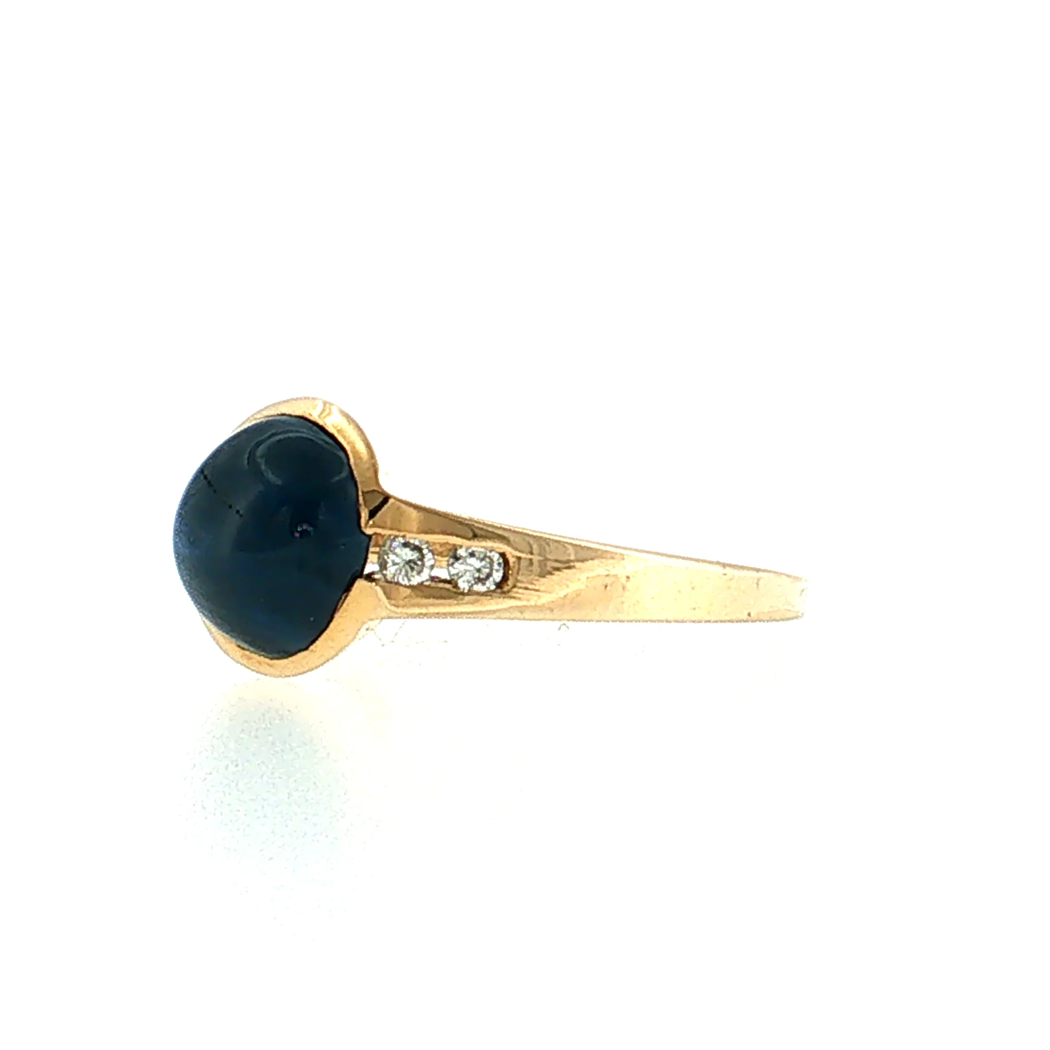 3.11 Star Sapphire Cocktail Ring 14k Yellow Gold - Image 2