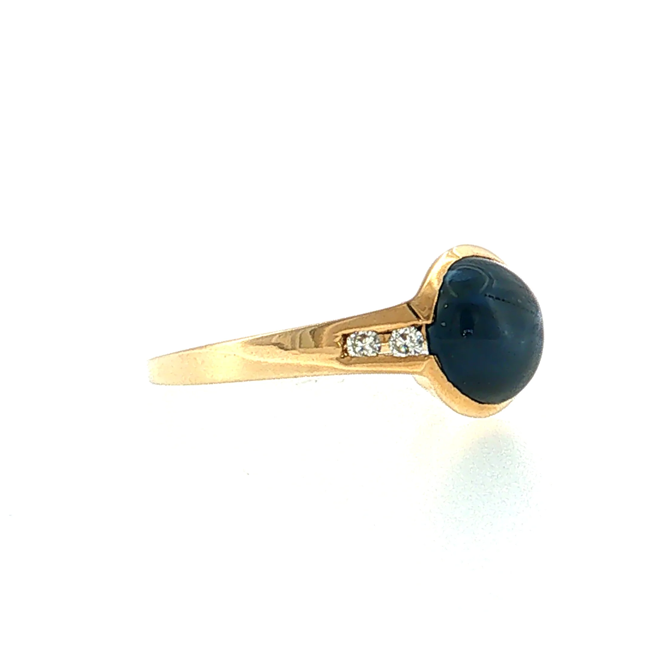 3.11 Star Sapphire Cocktail Ring 14k Yellow Gold - Image 3