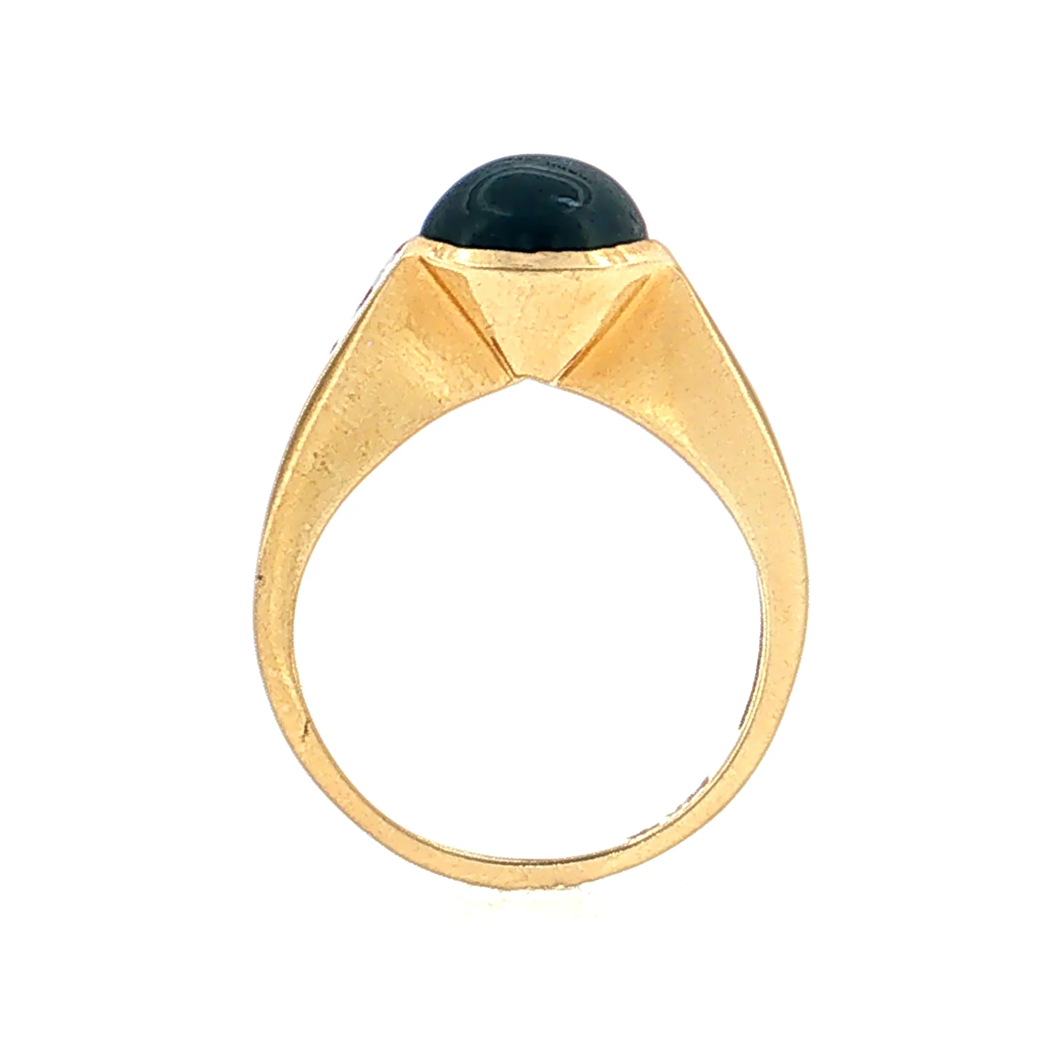 3.11 Star Sapphire Cocktail Ring 14k Yellow Gold - Image 4