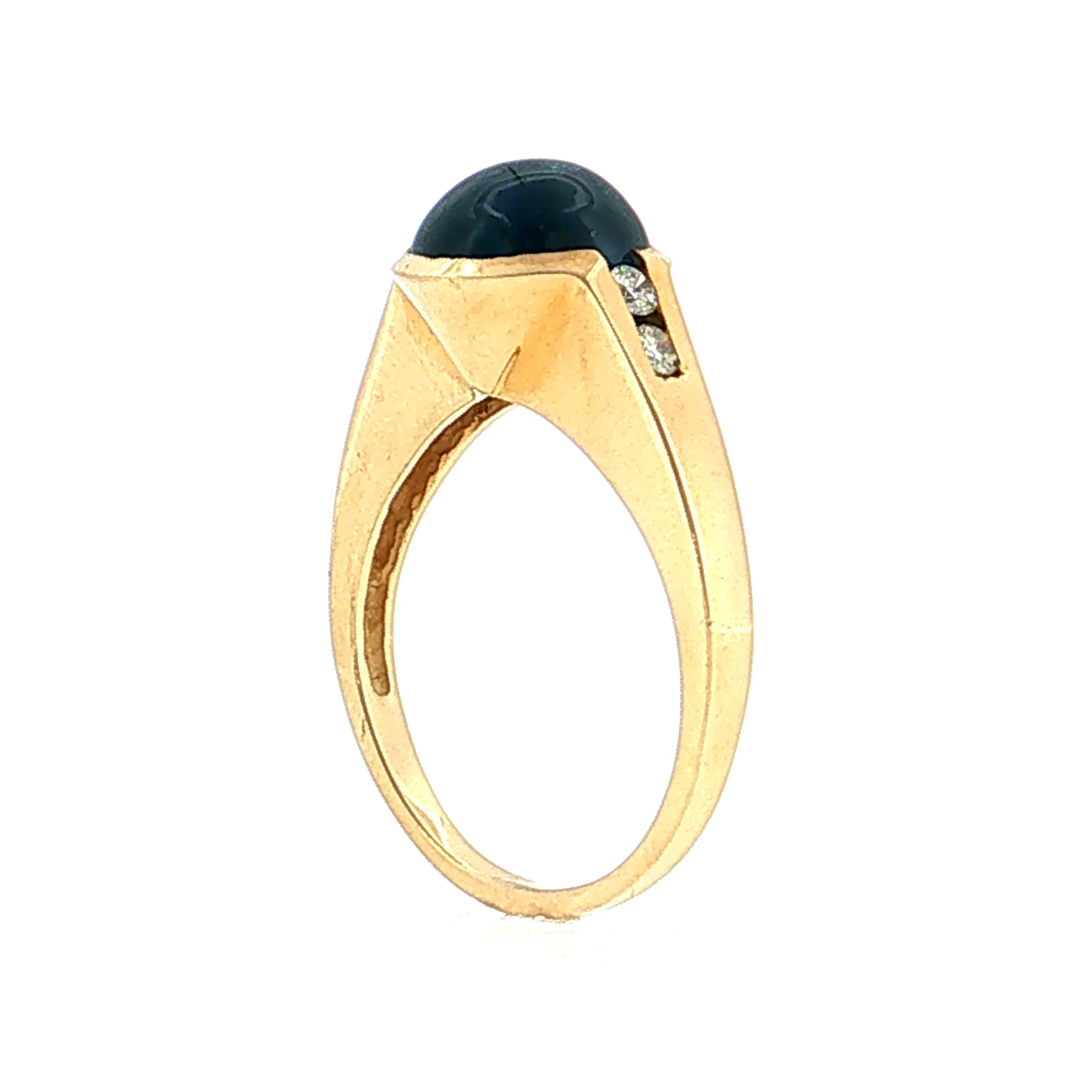 3.11 Star Sapphire Cocktail Ring 14k Yellow Gold - Image 5