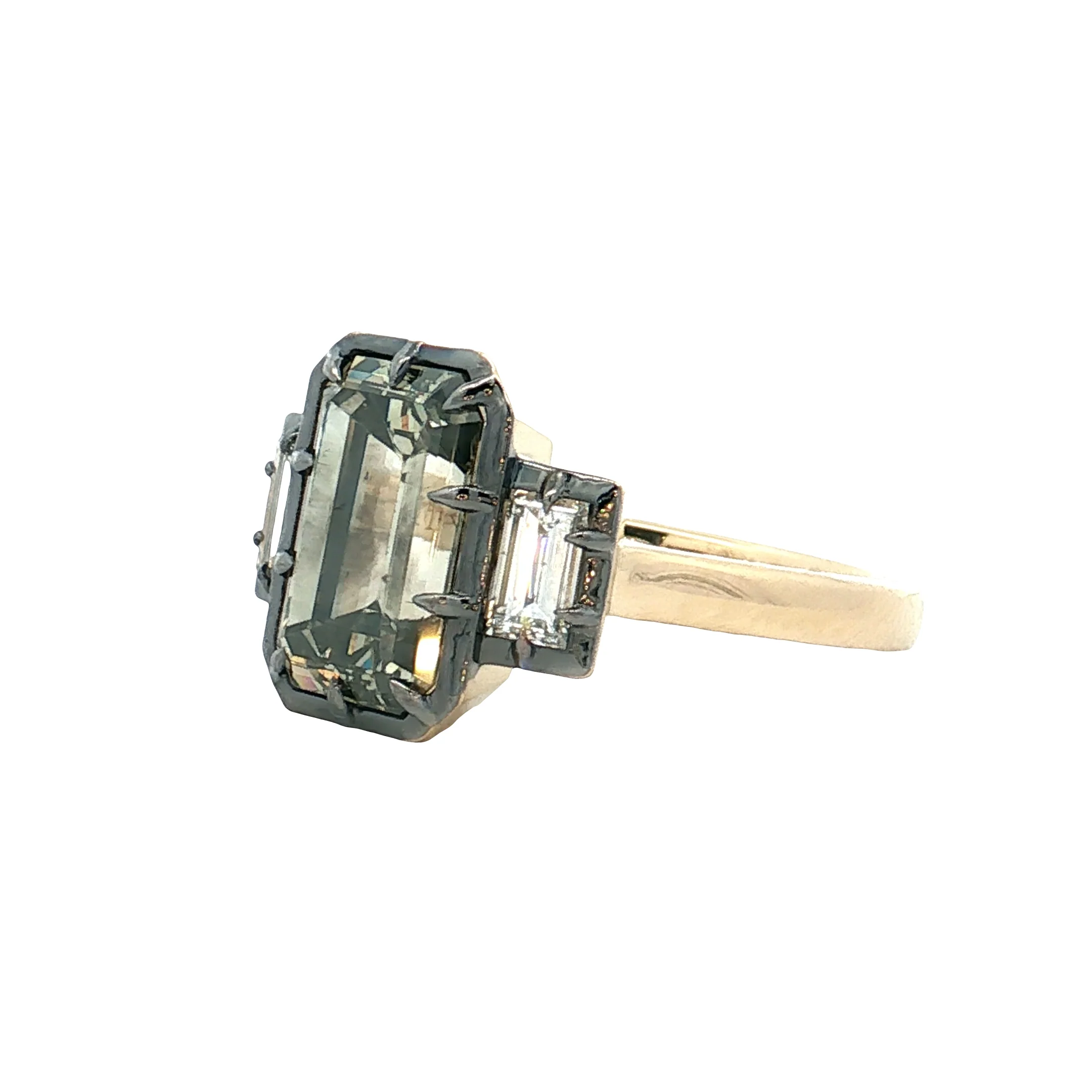 3.18 GIA Fancy Greenish Brown Diamond Engagement Ring 14k - Image 2