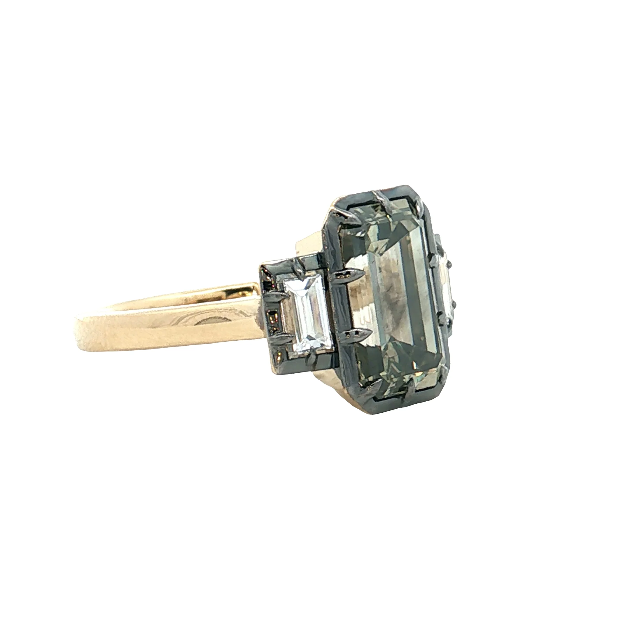 3.18 GIA Fancy Greenish Brown Diamond Engagement Ring 14k - Image 3