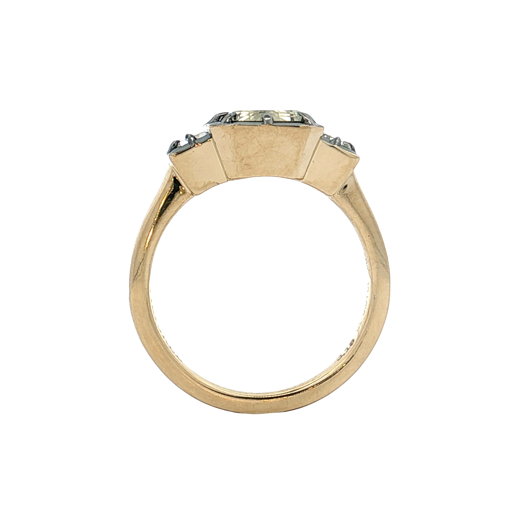 3.18 GIA Fancy Greenish Brown Diamond Engagement Ring 14k - Image 4