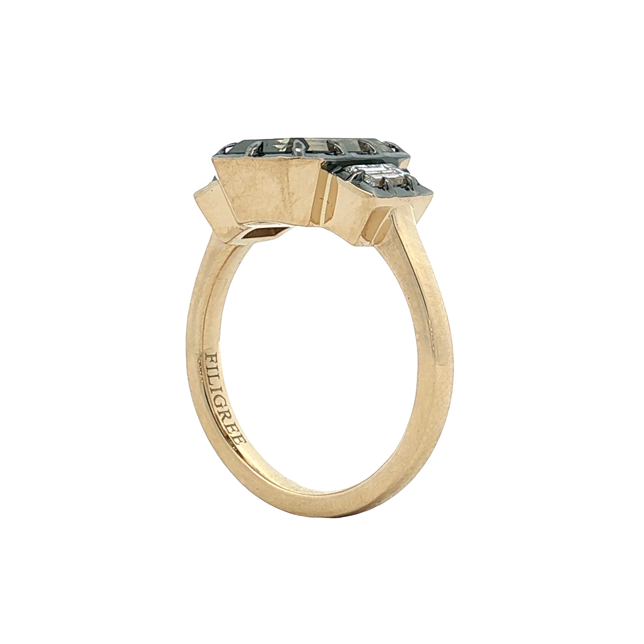 3.18 GIA Fancy Greenish Brown Diamond Engagement Ring 14k - Image 5