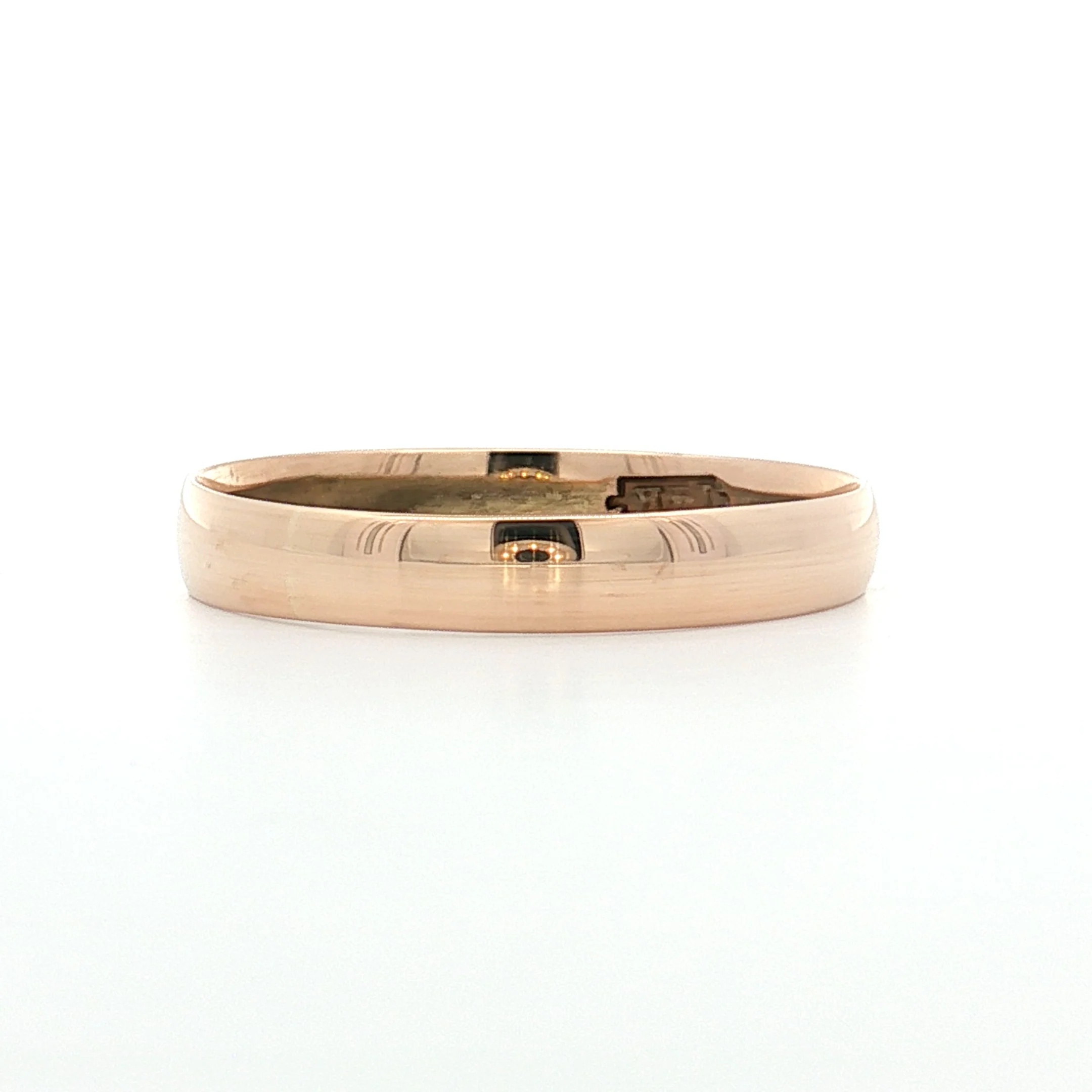 3.5mm Victorian Mens Wedding Band 14k Yellow Gold - Image 3