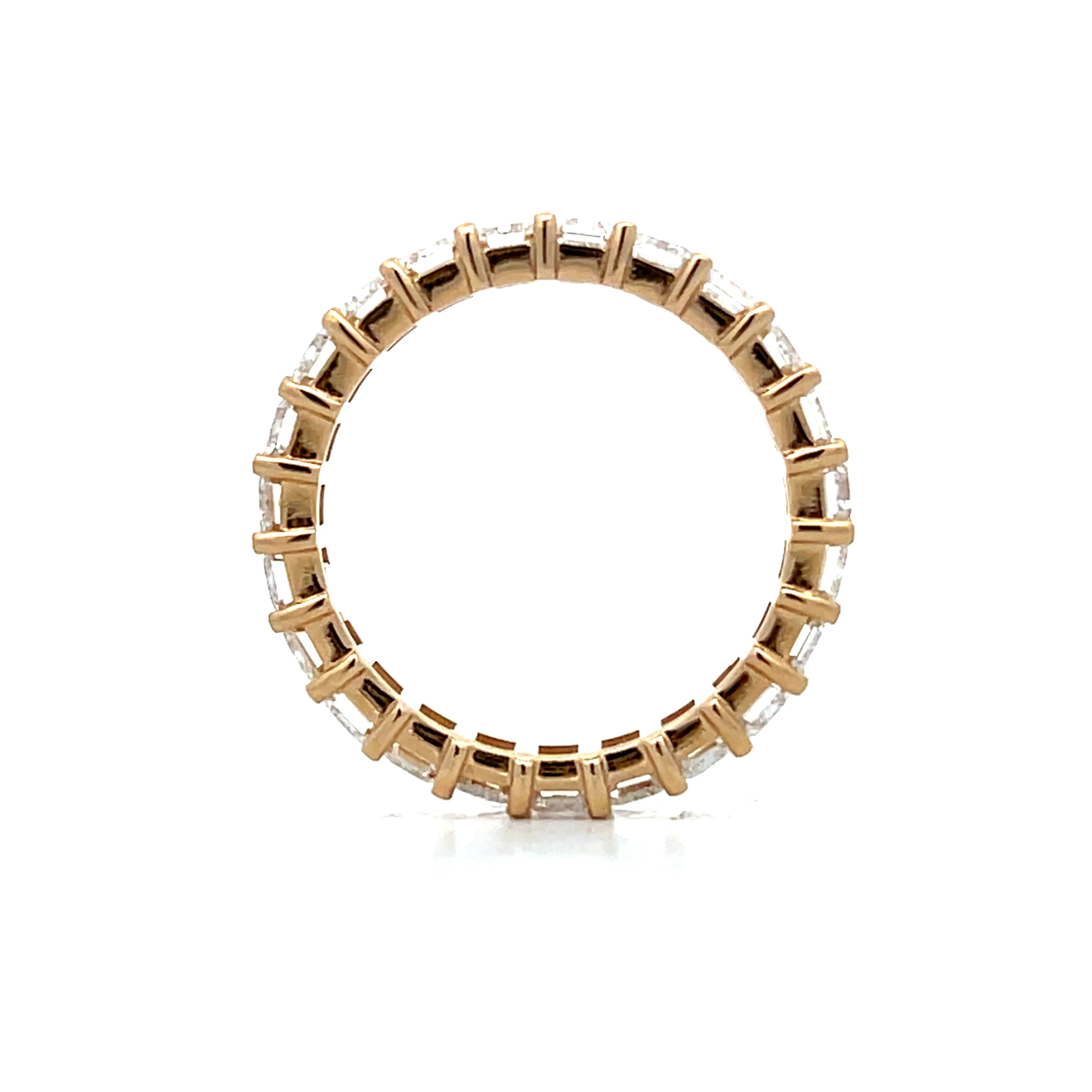 3.76 Emerald Cut Diamond Eternity Band in 14k - Image 5