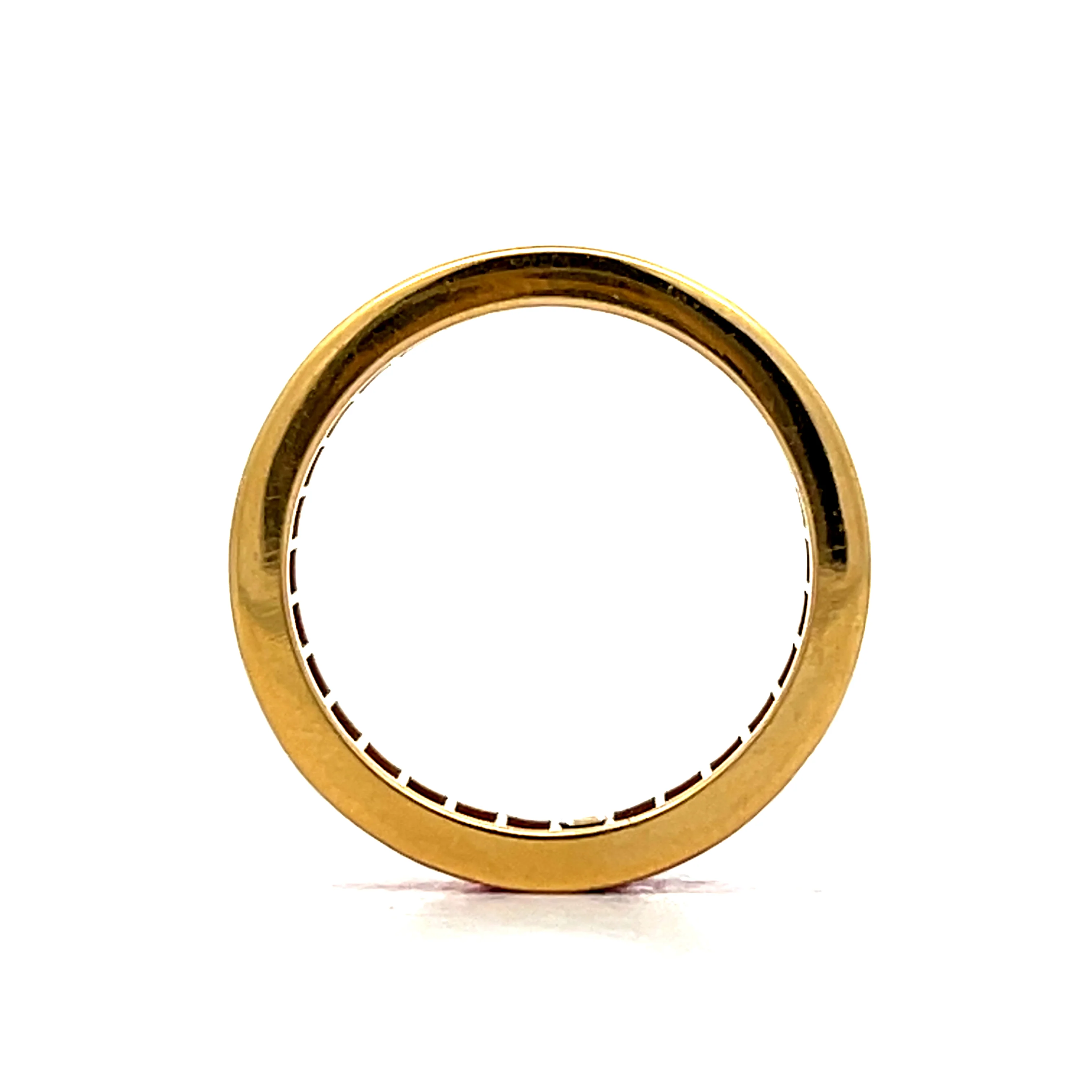 3.77 French Cut Ruby Eternity Band in 18k Yellow Gold - Image 5