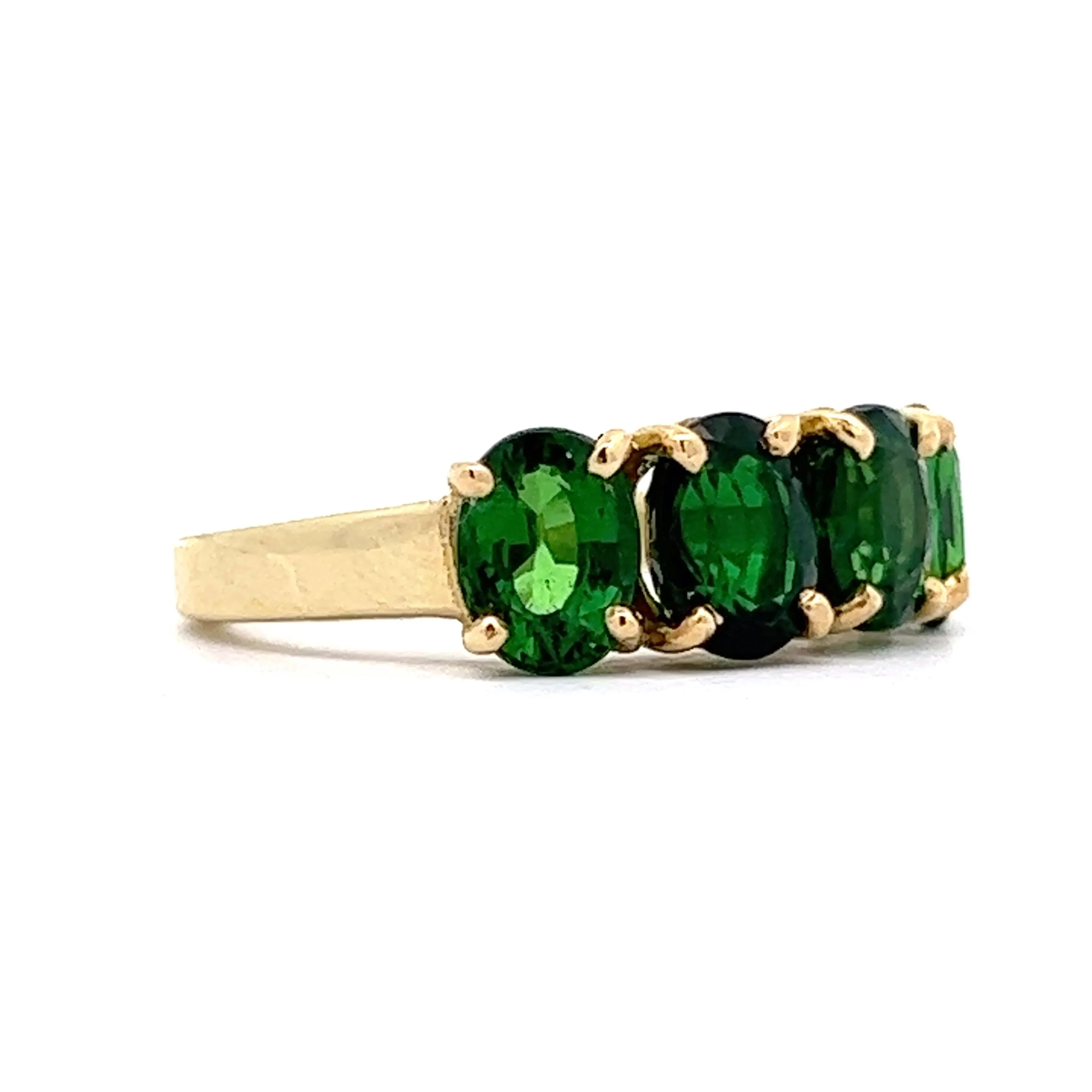 3.84 Green Chrome Tourmaline Cocktail Ring in 18K Yellow Gold - Image 3