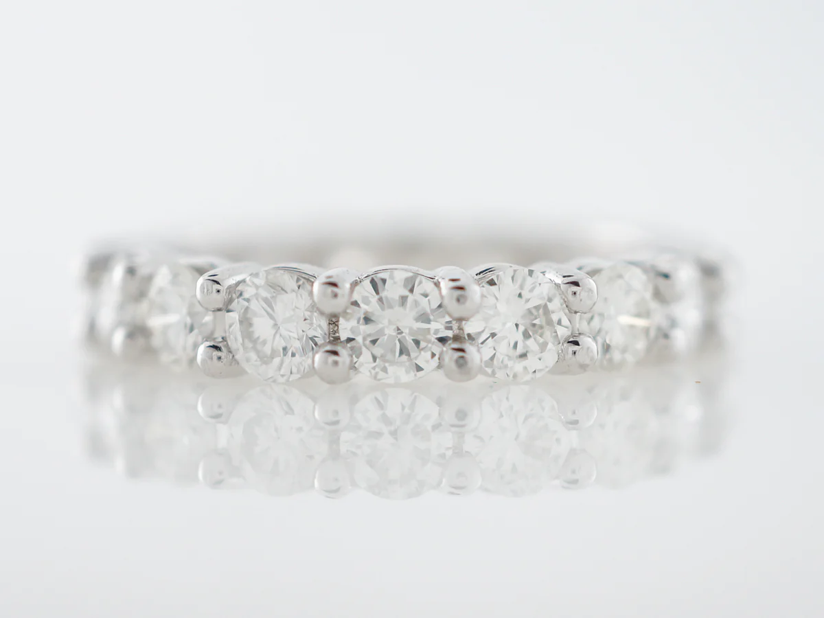 3 Carat Diamond Eternity Wedding Band in White Gold