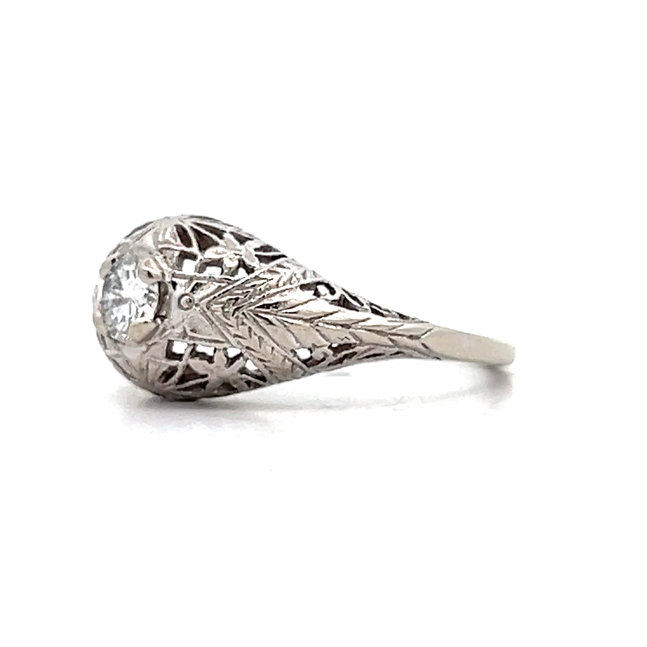 .30 Antique Deco Filigree Engagement Ring in 14k - Image 2
