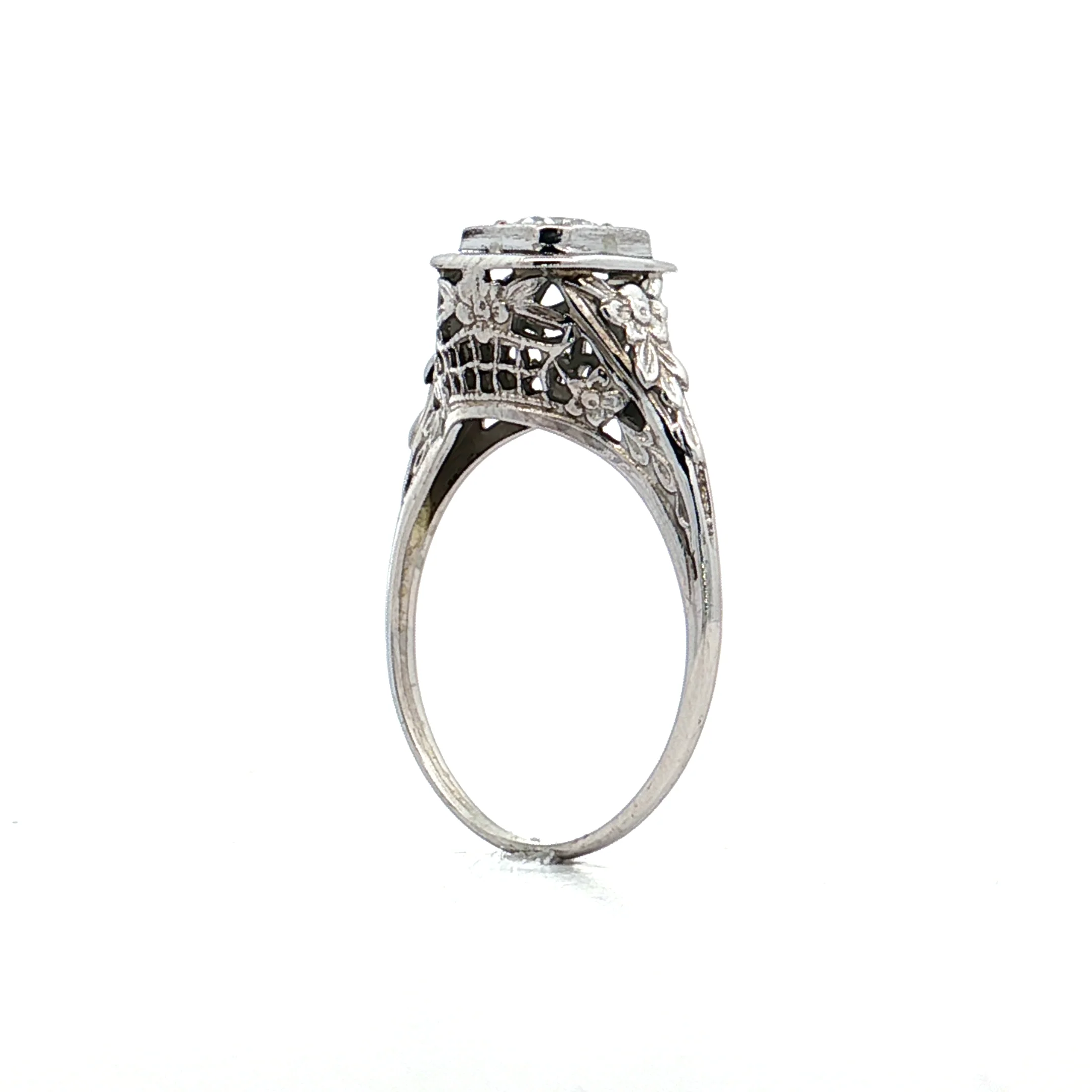 .30 Antique Old European Diamond Engagement Ring 18k - Image 5