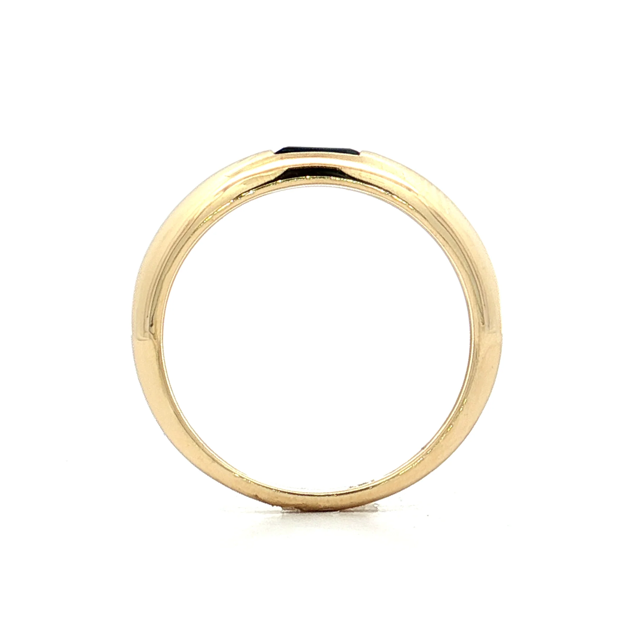 .30 Baguette Sapphire Stacking Ring in 14k Yellow Gold - Image 4