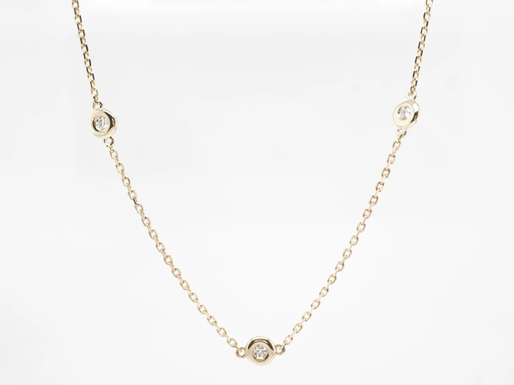 .30 Bezel Diamond Necklace in 14K Yellow Gold - Image 2