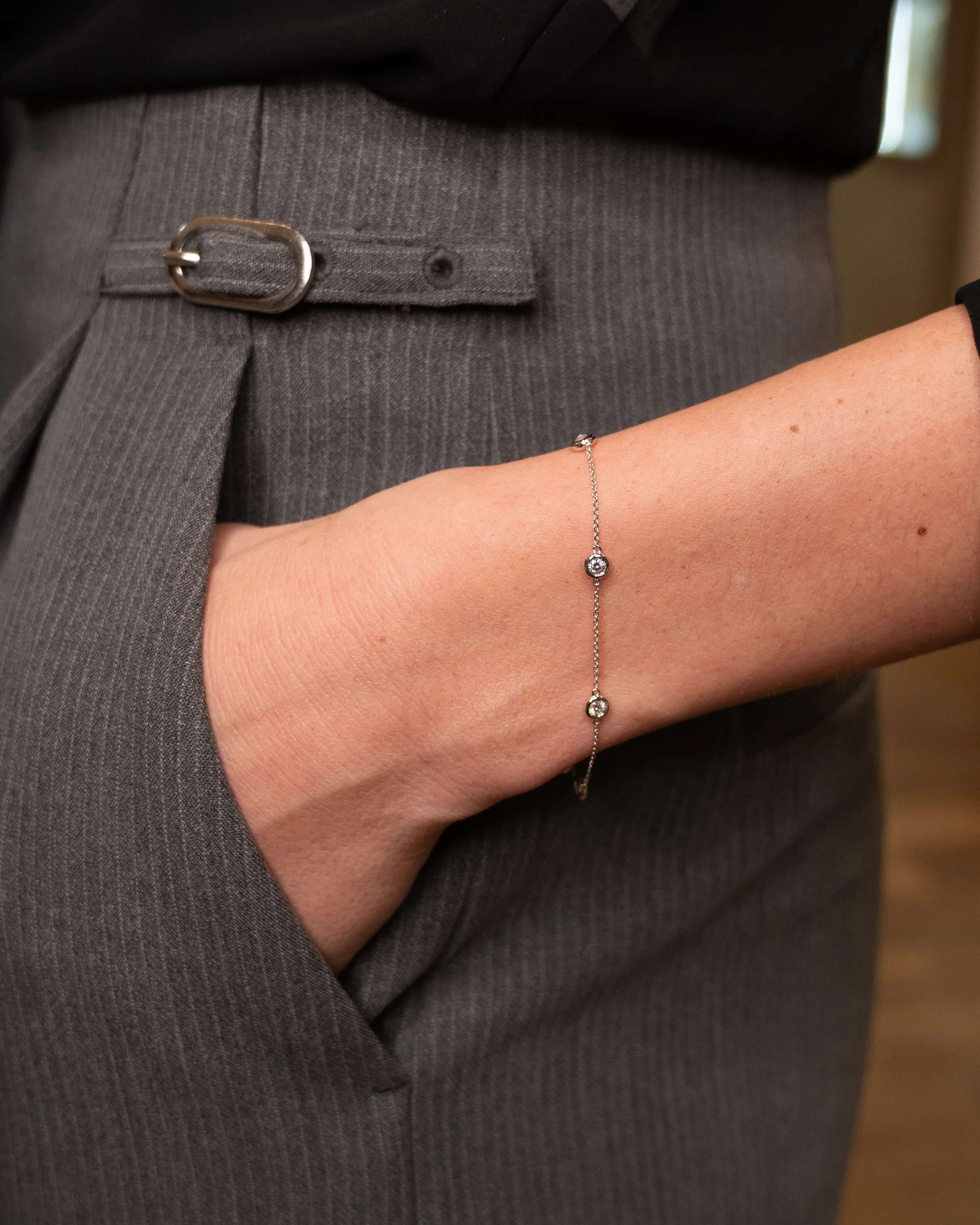 .30 Diamonds By The Yard Bracelet 14k White Gold - Image 5