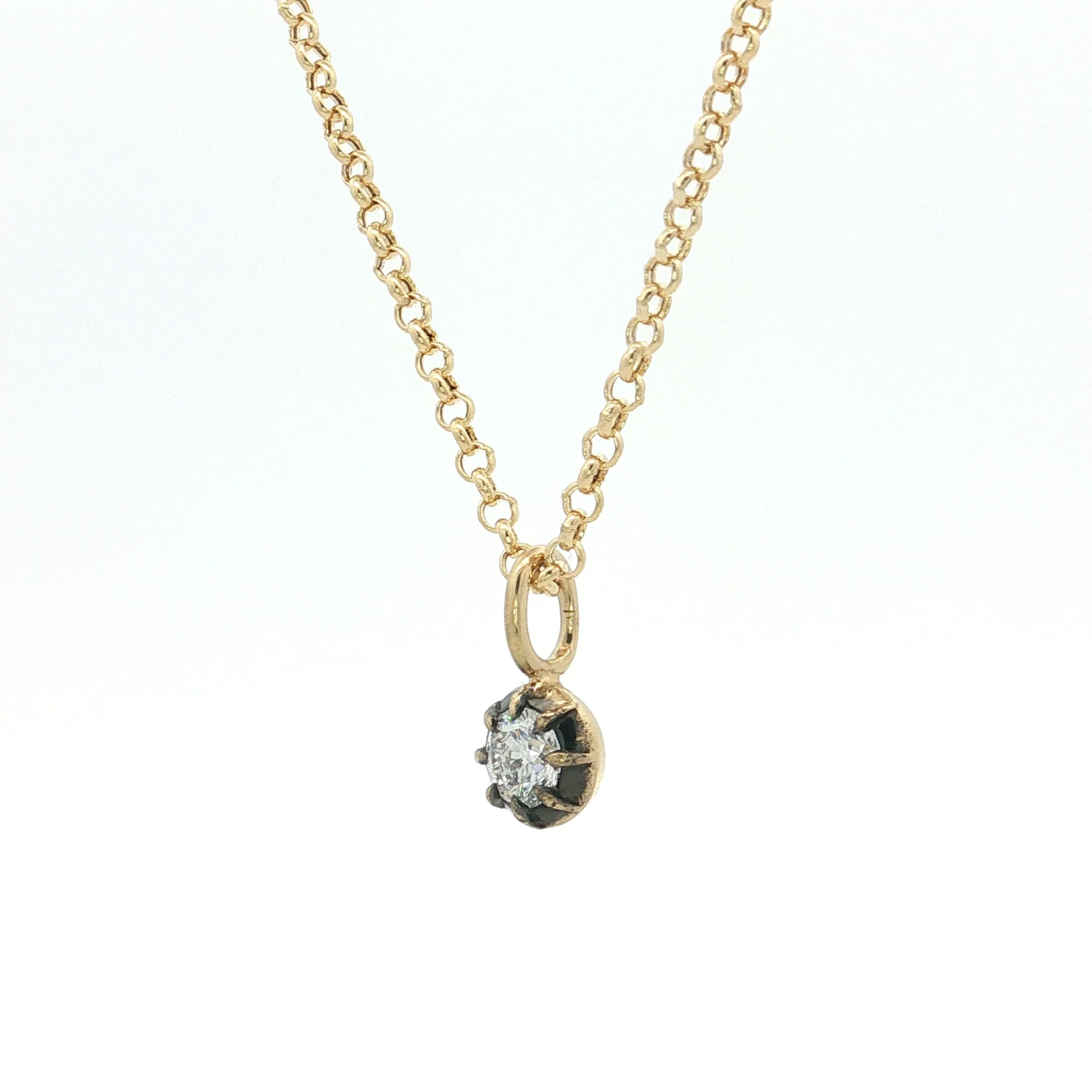 .30 GIA Round Brilliant Diamond Pendant Necklace 18k - Image 2
