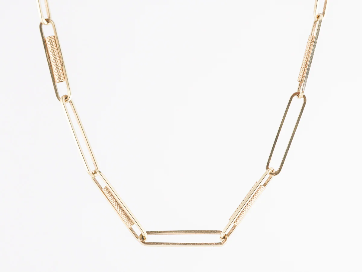 30 Inch Victorian Paperclip Chain in 14k Yellow Gold - Image 2