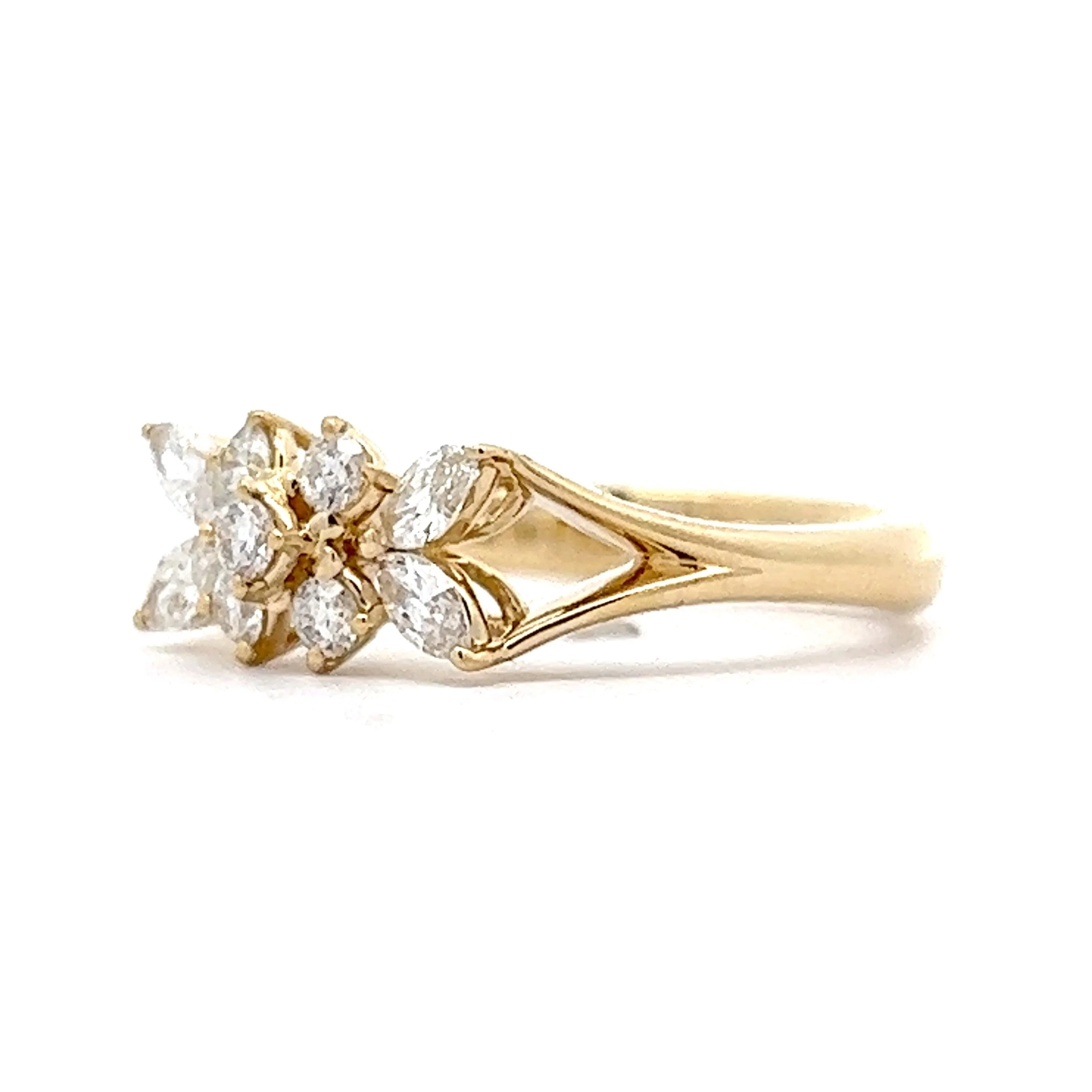 .49 Marquise Diamond Cluster Ring in 14k Yellow Gold - Image 2