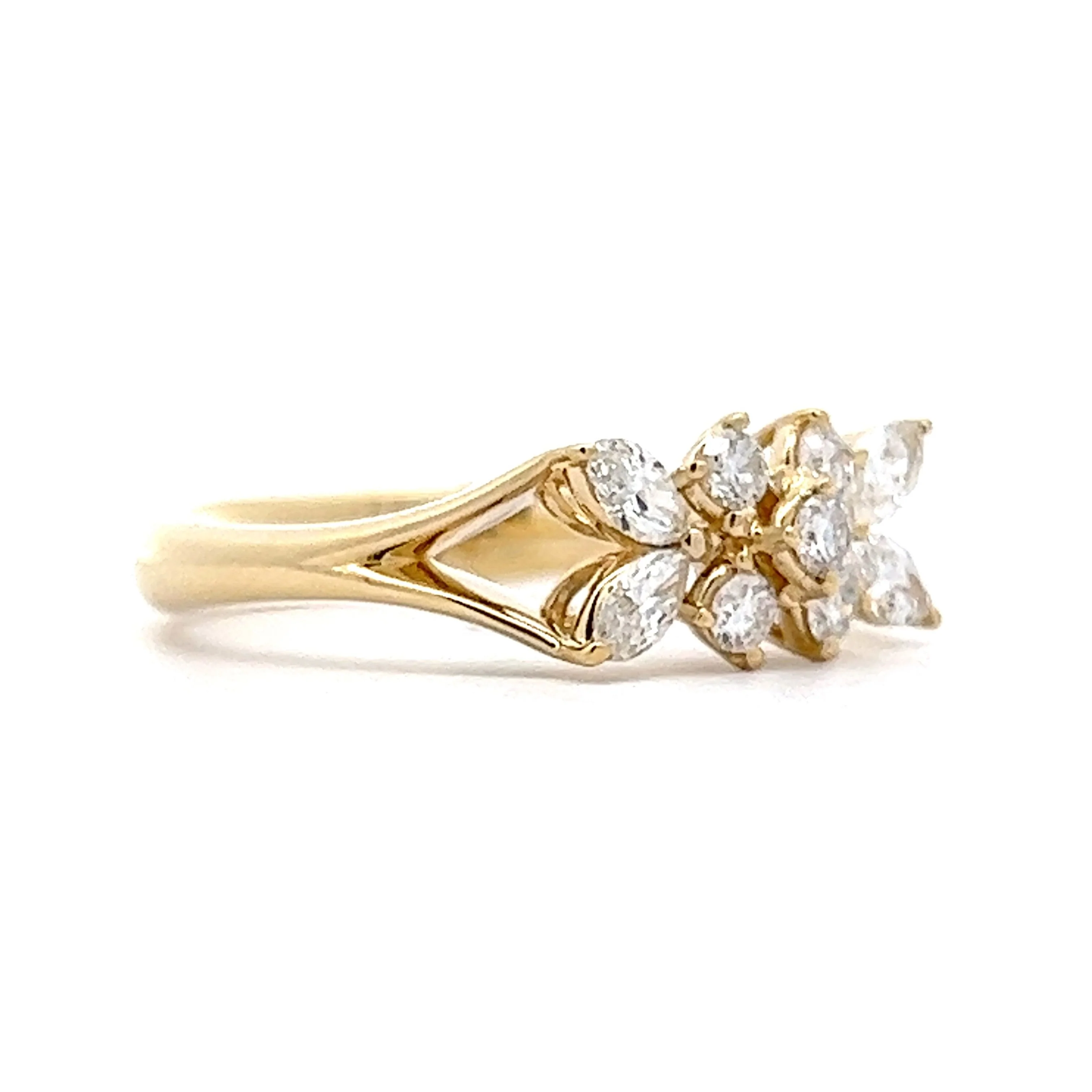 .49 Marquise Diamond Cluster Ring in 14k Yellow Gold - Image 3