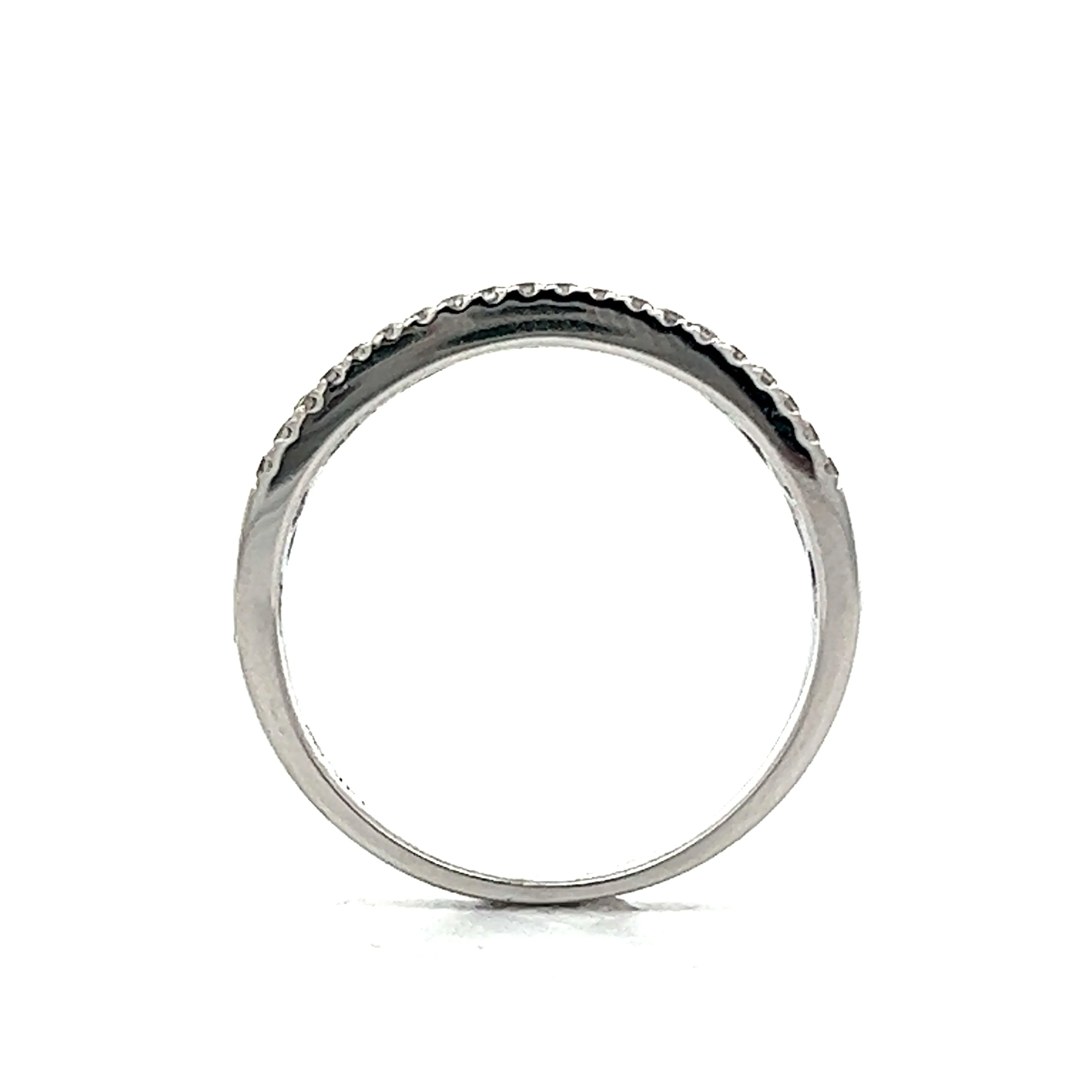 .30 Pave Diamond Stacking Ring in White Gold - Image 4