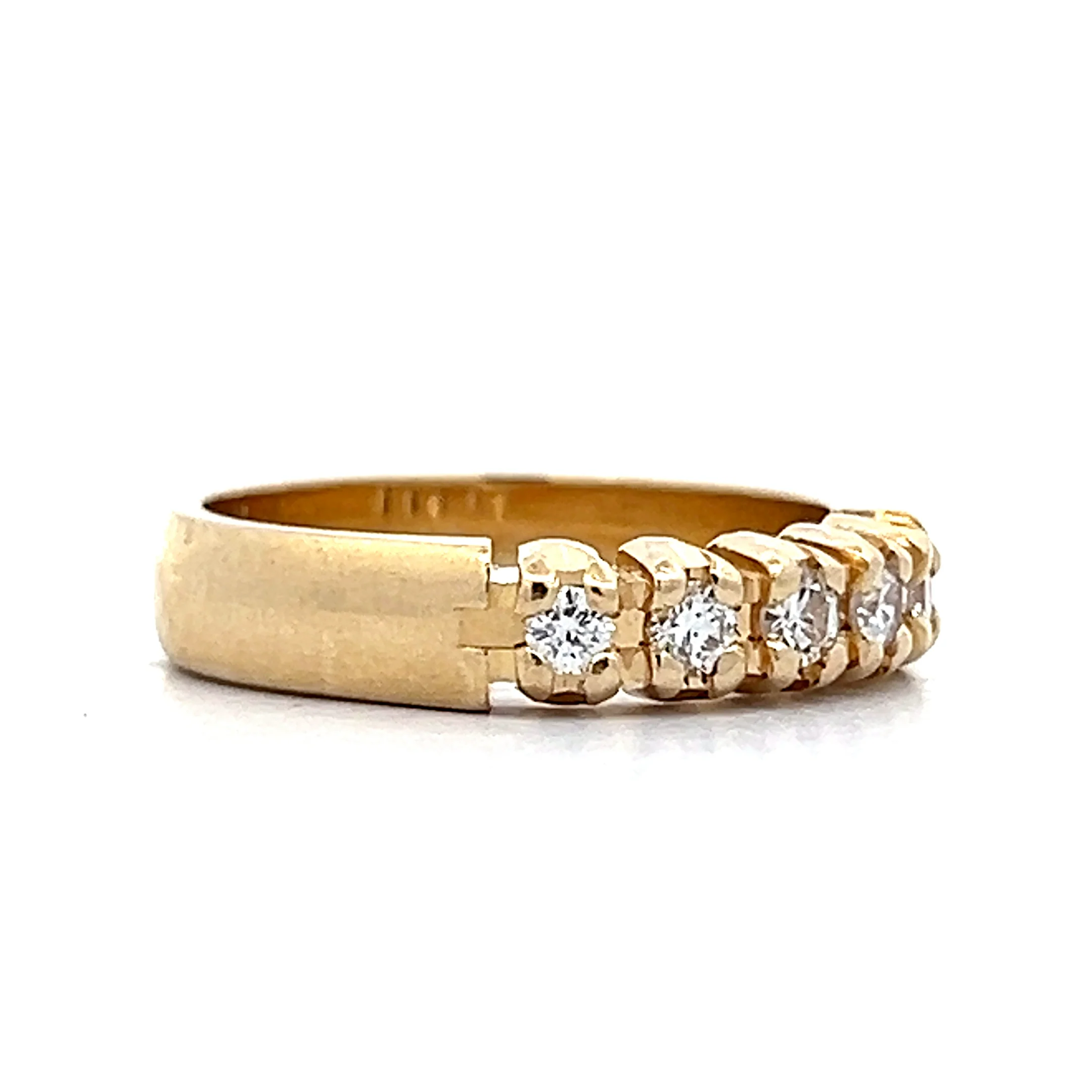 .30 Round Brilliant Diamond 5 Stone Band in 14k - Image 3