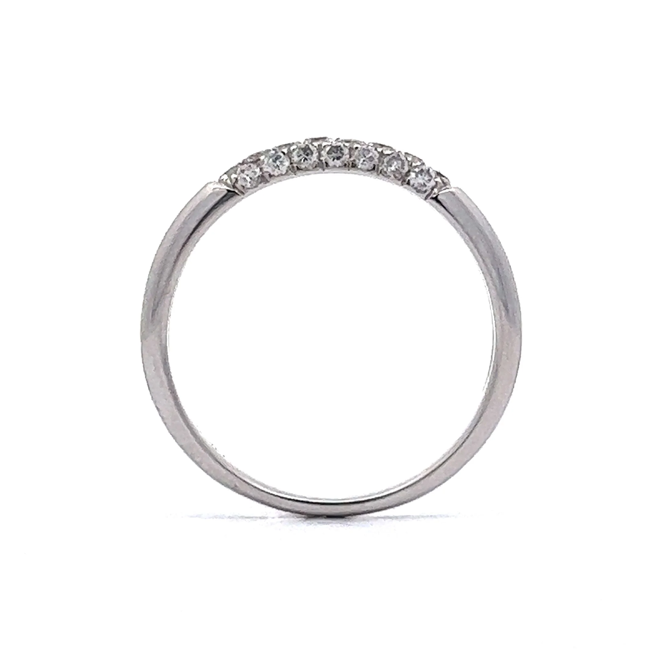 .30 Round Diamond Pave Wedding Band in 14k White Gold - Image 4