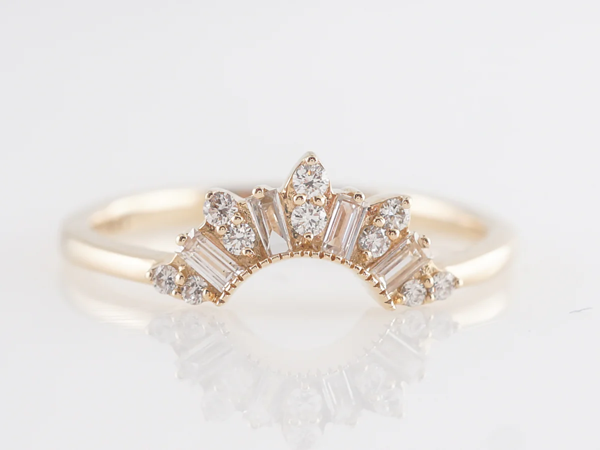 .31 Diamond Tiara Wedding Band in 14k Yellow Gold