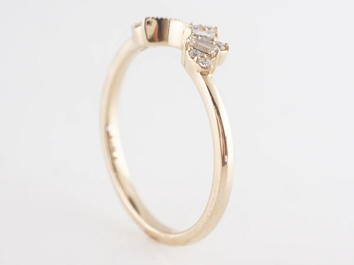 .31 Diamond Tiara Wedding Band in 14k Yellow Gold - Image 4